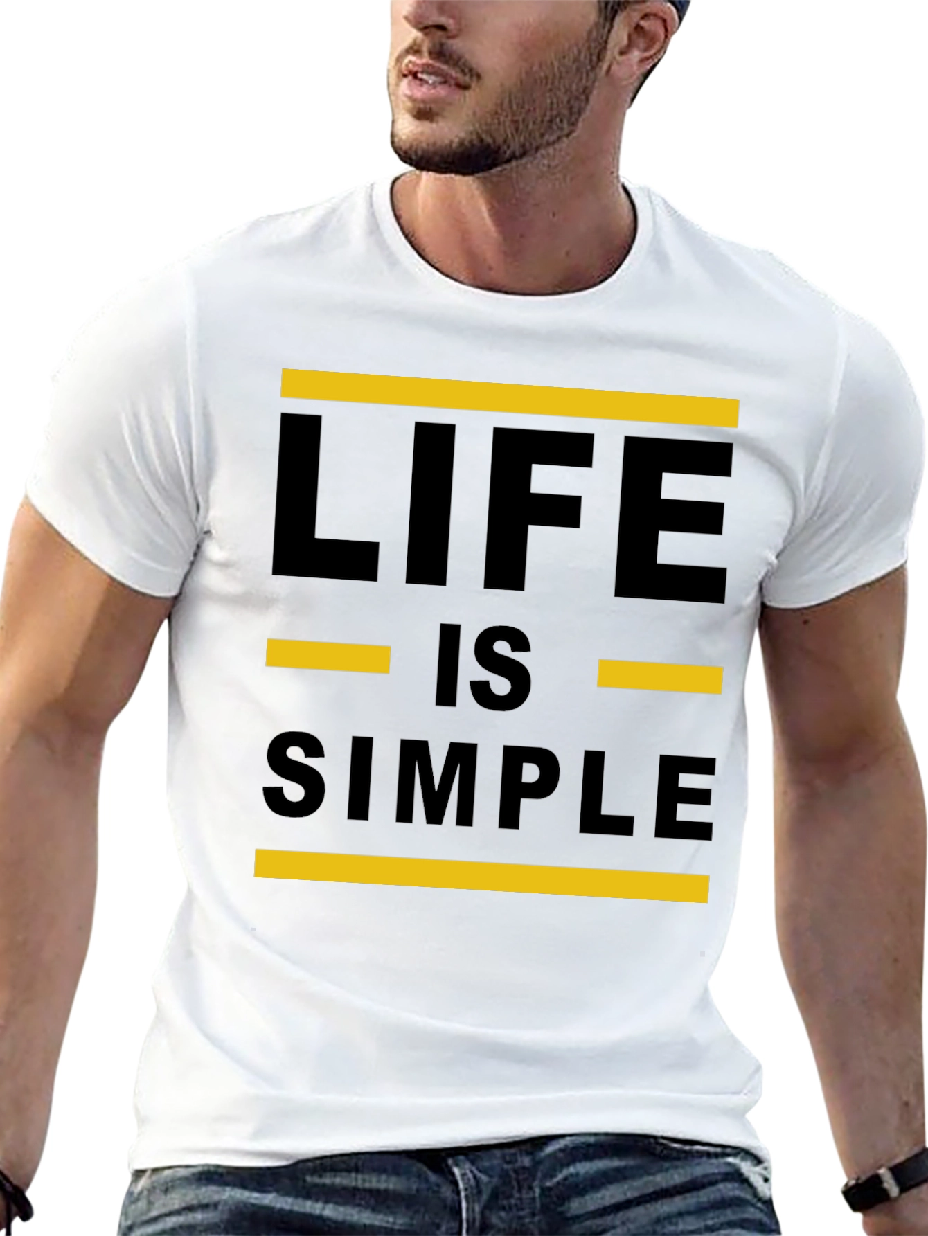 Black Life is Simple Graphic Tee - Black Crewneck Shirt view 13
