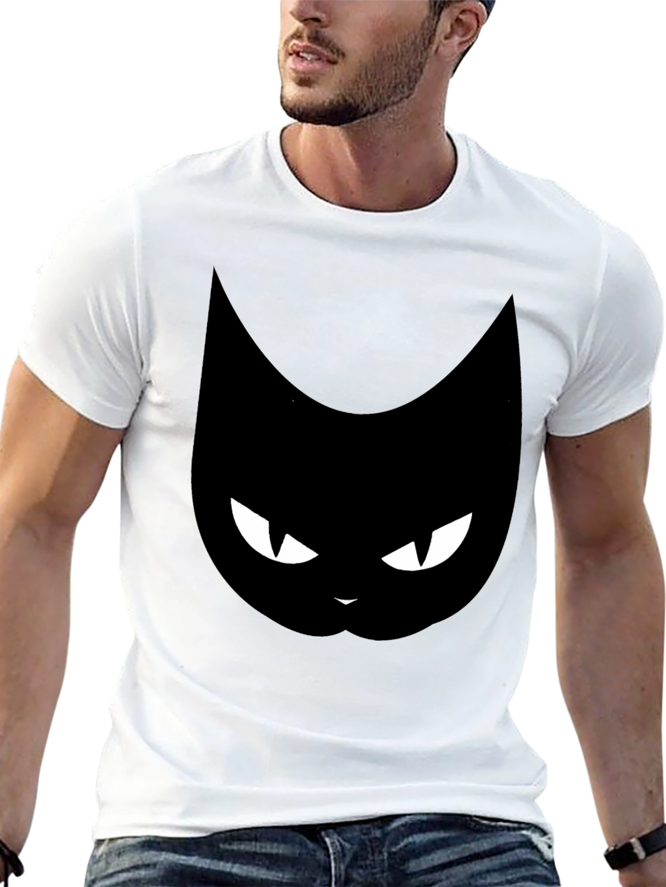 Black Black Cat Graphic T-Shirt view 13