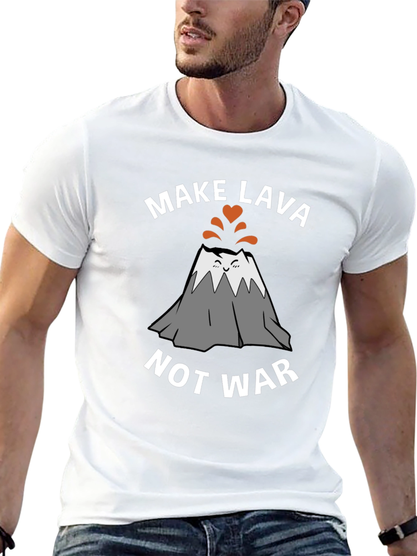 Black Make Lava Not War Graphic T-Shirt view 13