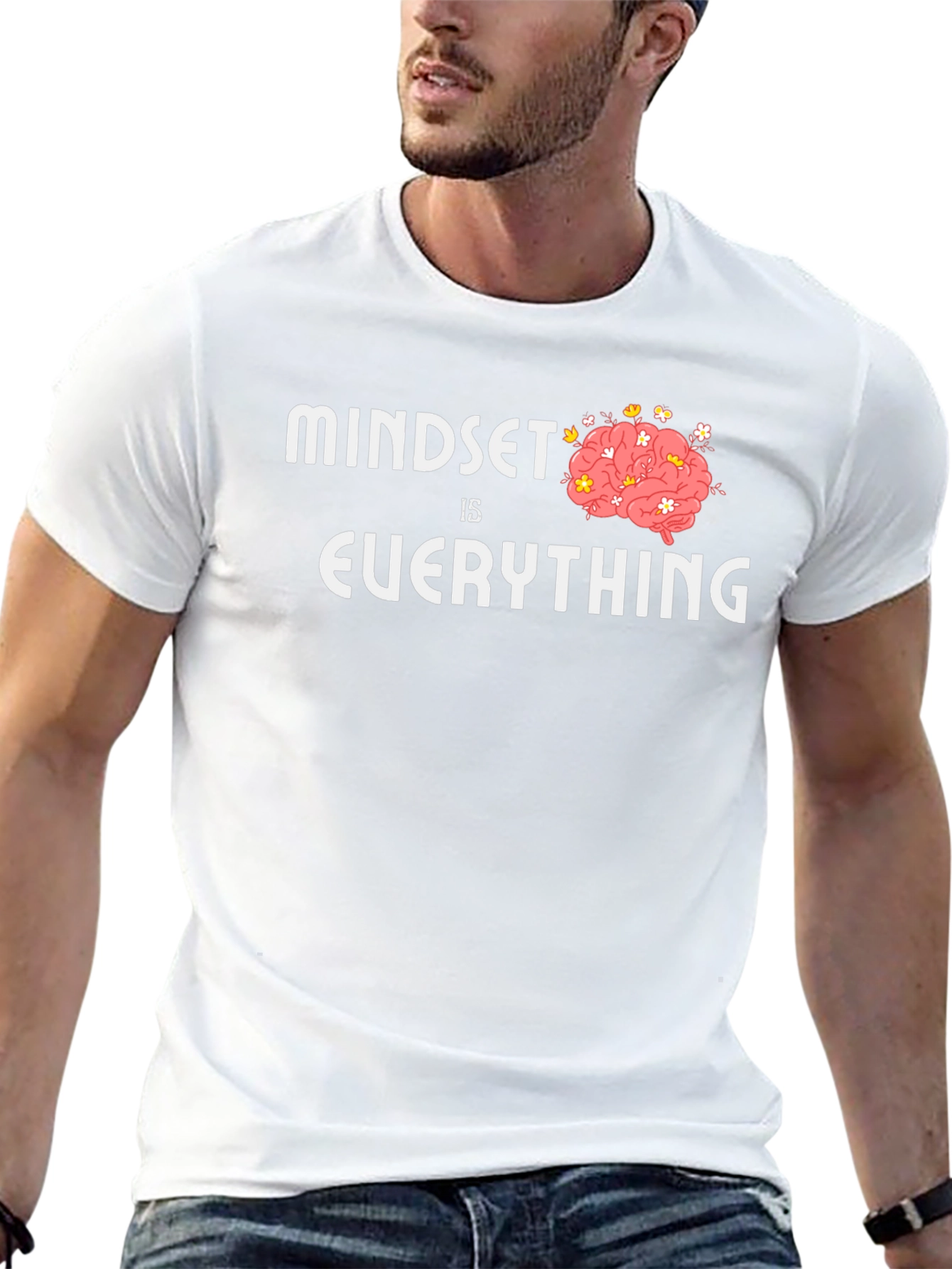 Black Mindset is Everything Graphic Tee - Positive Thinking Shirt view 13