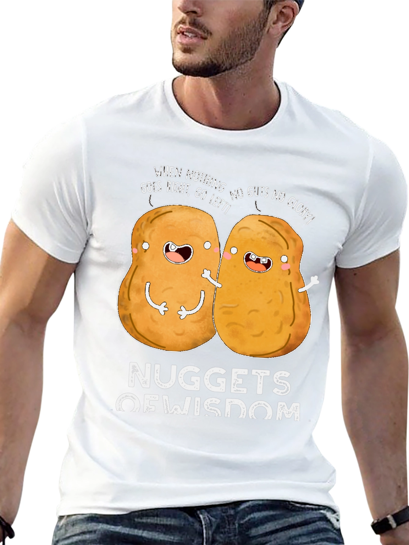 Black Nuggets of Wisdom Funny Graphic T-Shirt view 13