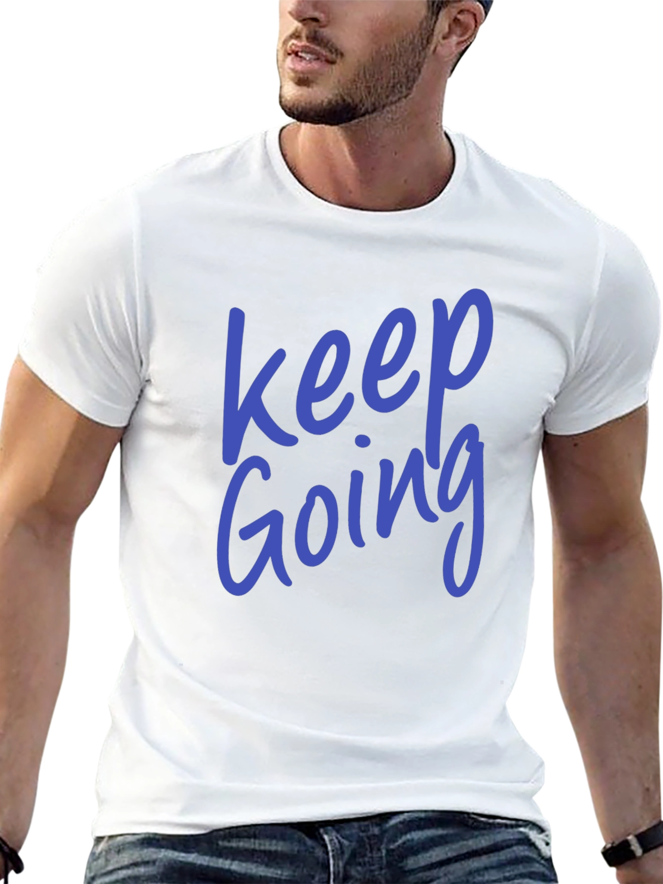Black Keep Going Graphic T-Shirt - Motivational Tee view 13