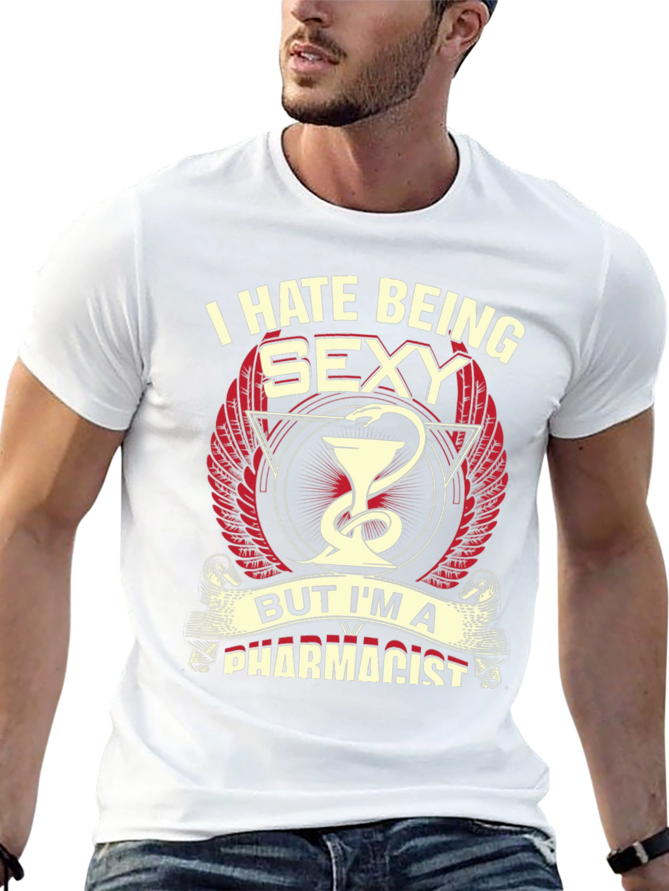Black Funny Pharmacist T-Shirt - I Hate Being Sexy Tee view 13