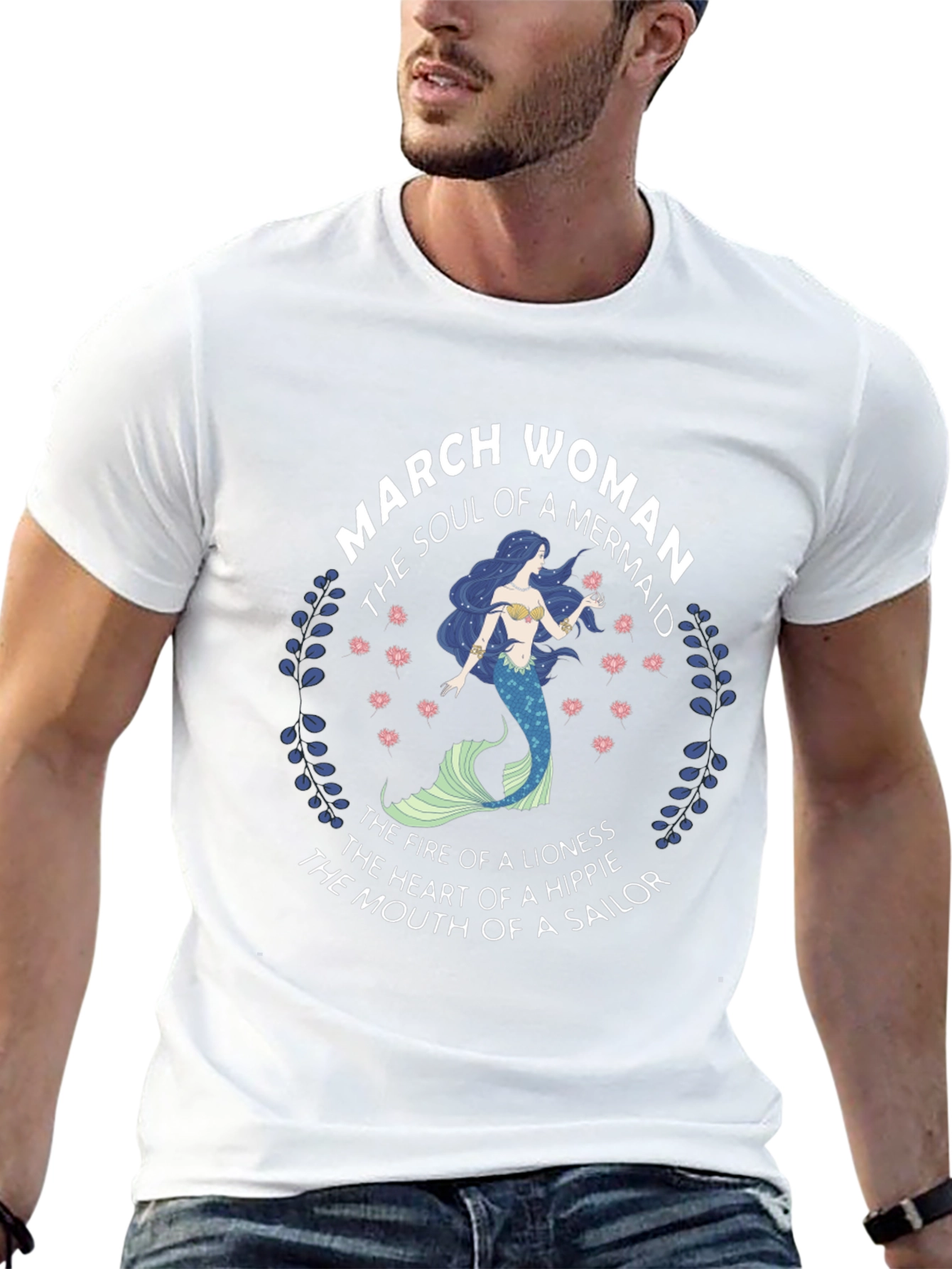 March Woman Mermaid T-Shirt - Soul of a Mermaid - 13