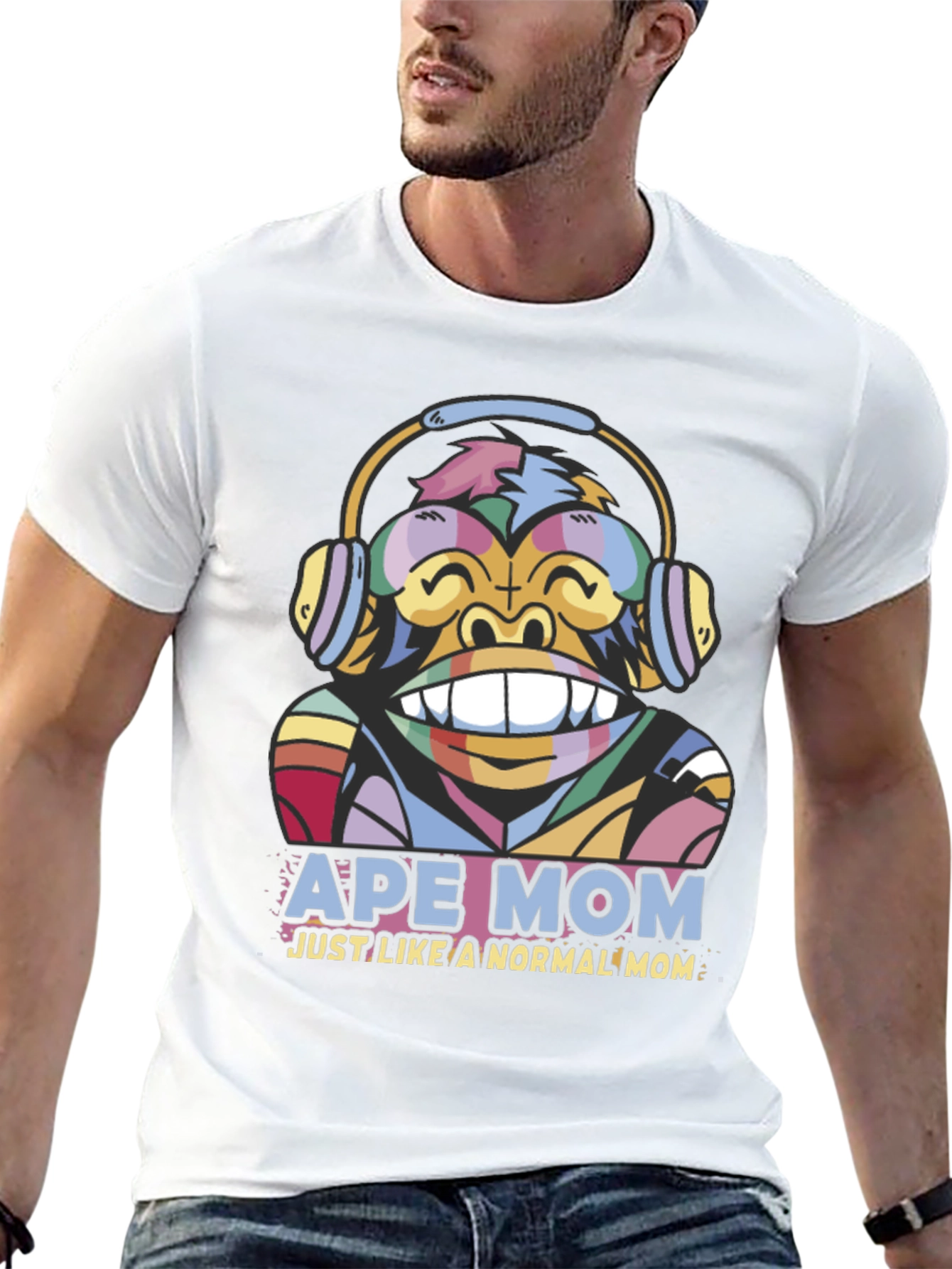 Black Ape Mom T-Shirt - Just Like a Normal Mom! view 13
