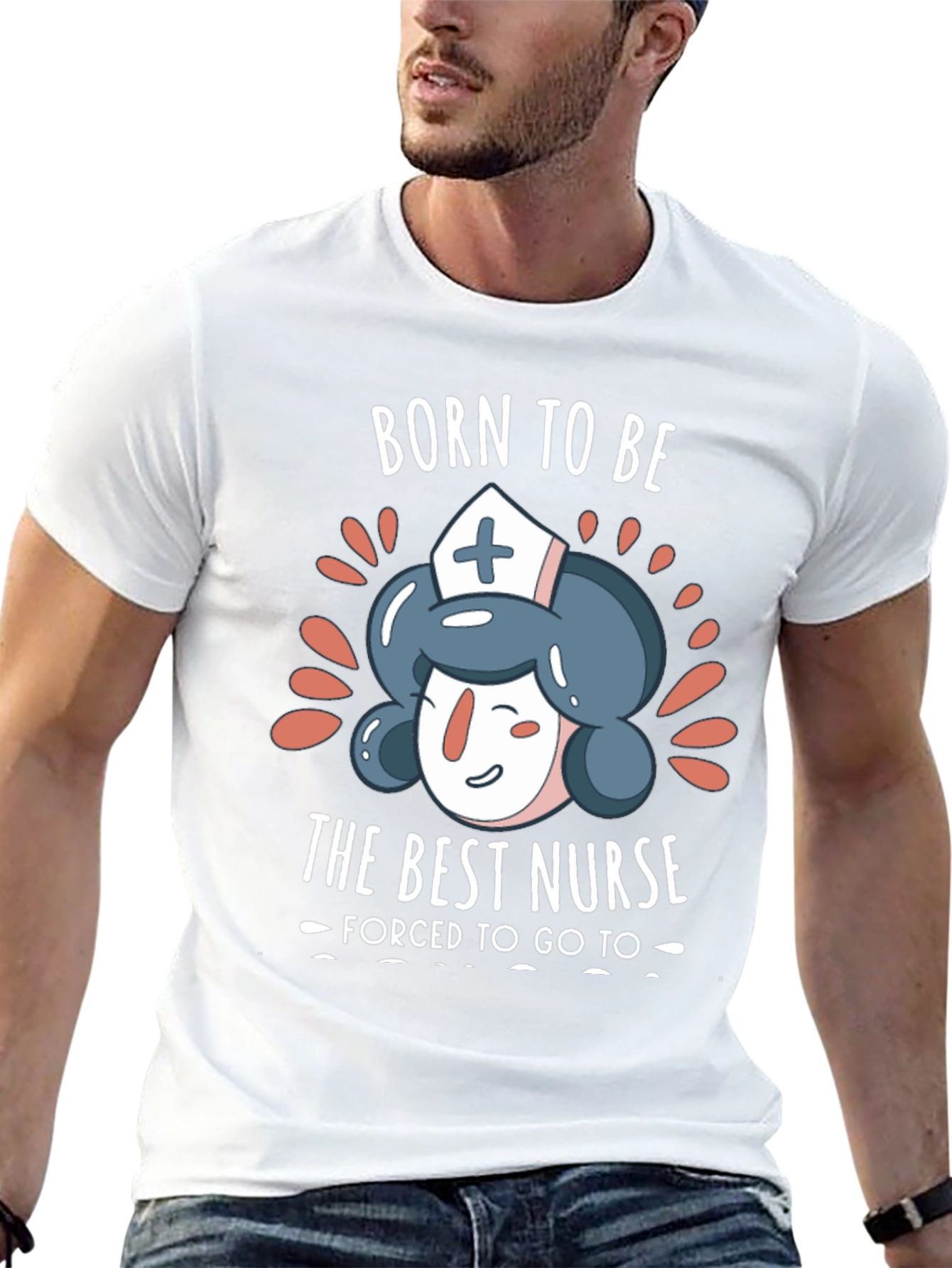 Black Born to Be The Best Nurse T-Shirt view 13