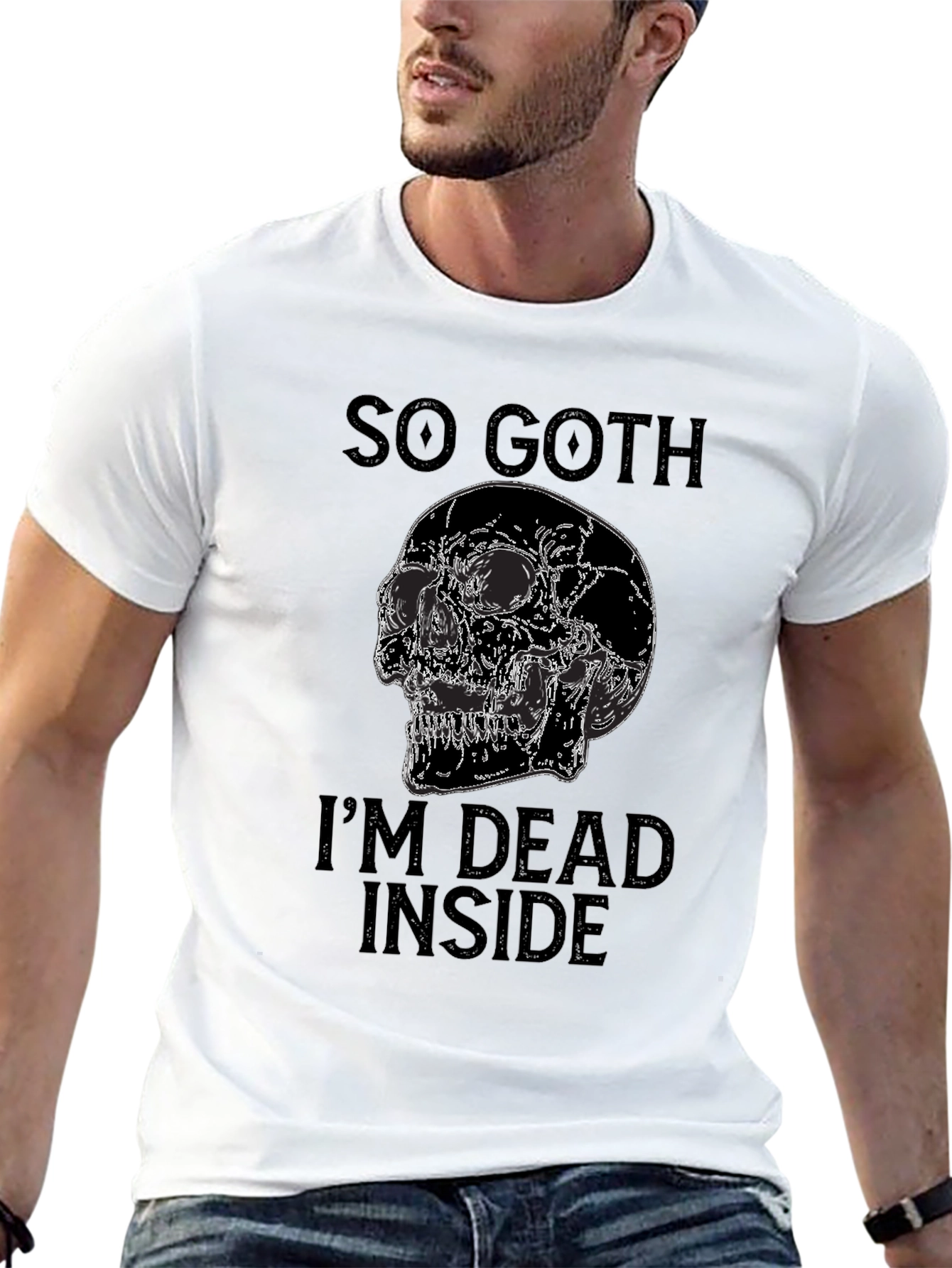 Black So Goth I'm Dead Inside Black Graphic Tee view 13