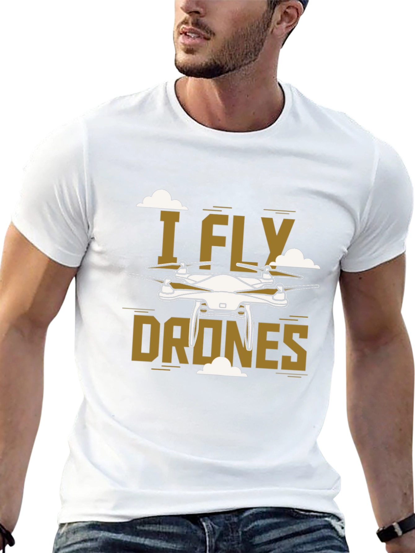 Black I Fly Drones Graphic Tee - Unique Drone Design view 13
