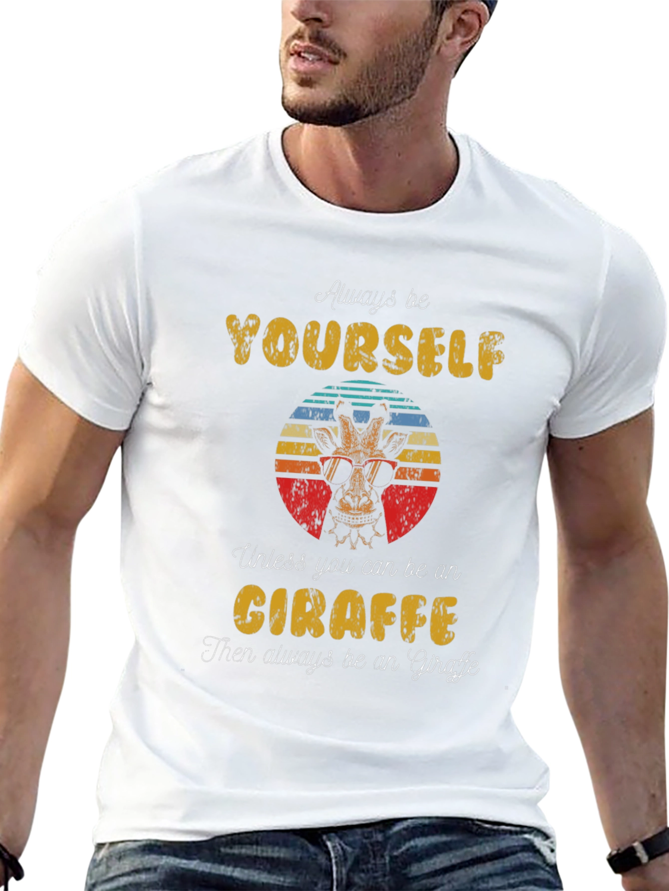 Black Always Be Yourself Giraffe T-Shirt view 13