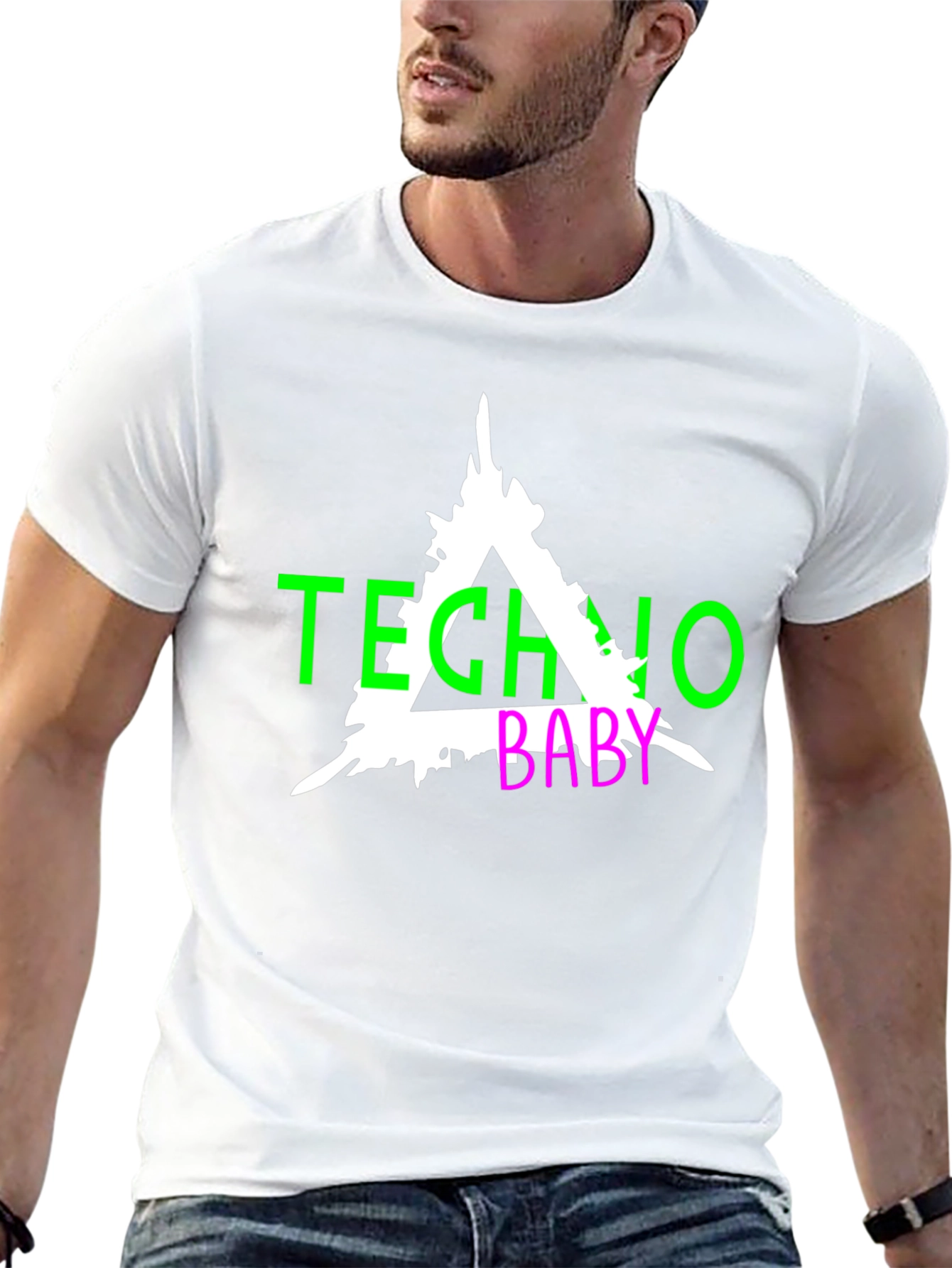 Black Techno Baby Graphic Tee - Black view 13
