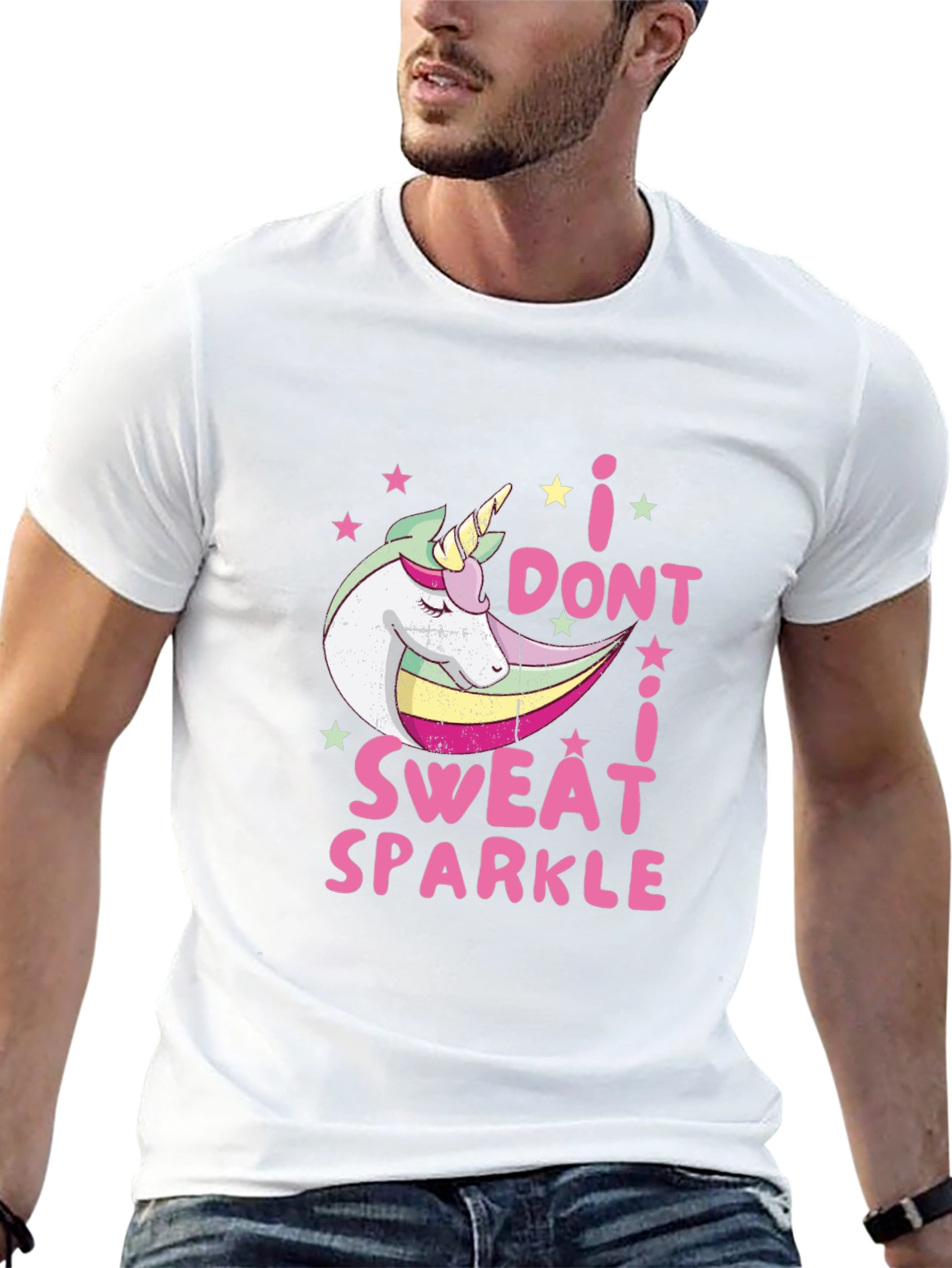 Black I Don't Sweat I Sparkle T-Shirt view 13