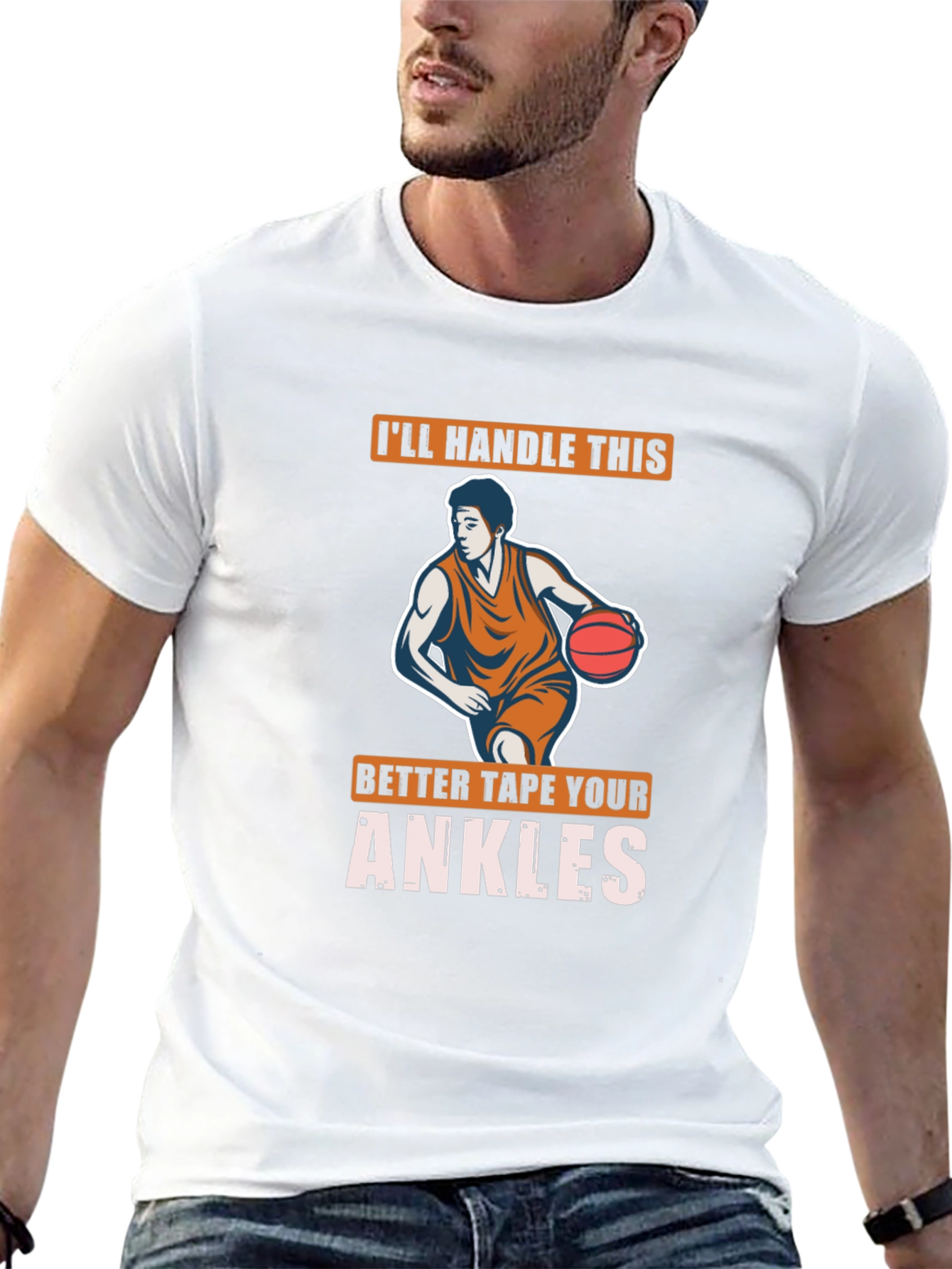 Basketball Graphic Tee: I'll Handle This, Ankle Support - 13
