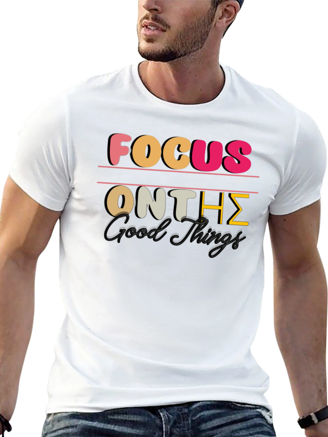 Black Focus on the Good Things Graphic Tee view 13