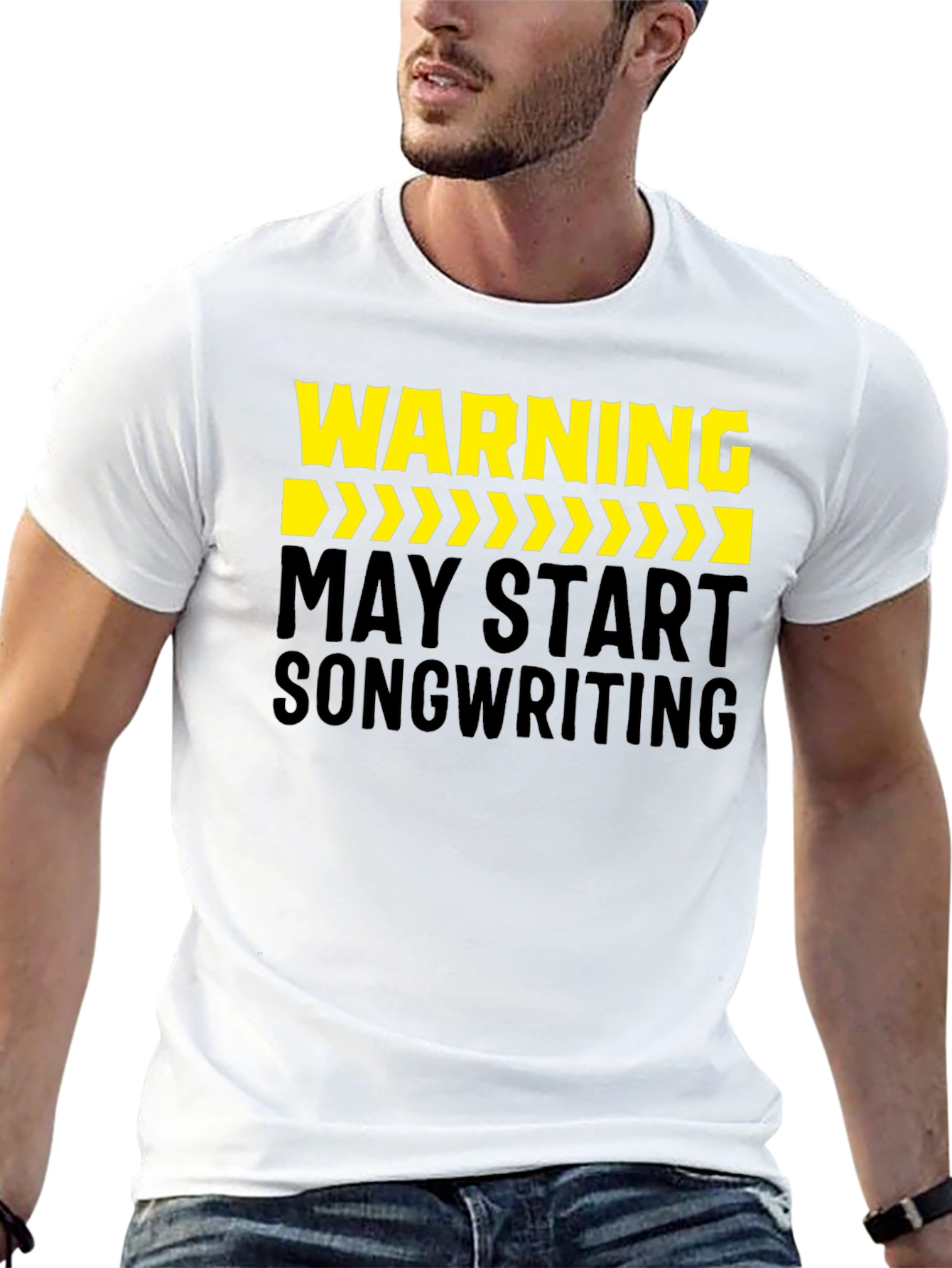 Black Warning May Start Songwriting Black T-Shirt view 13