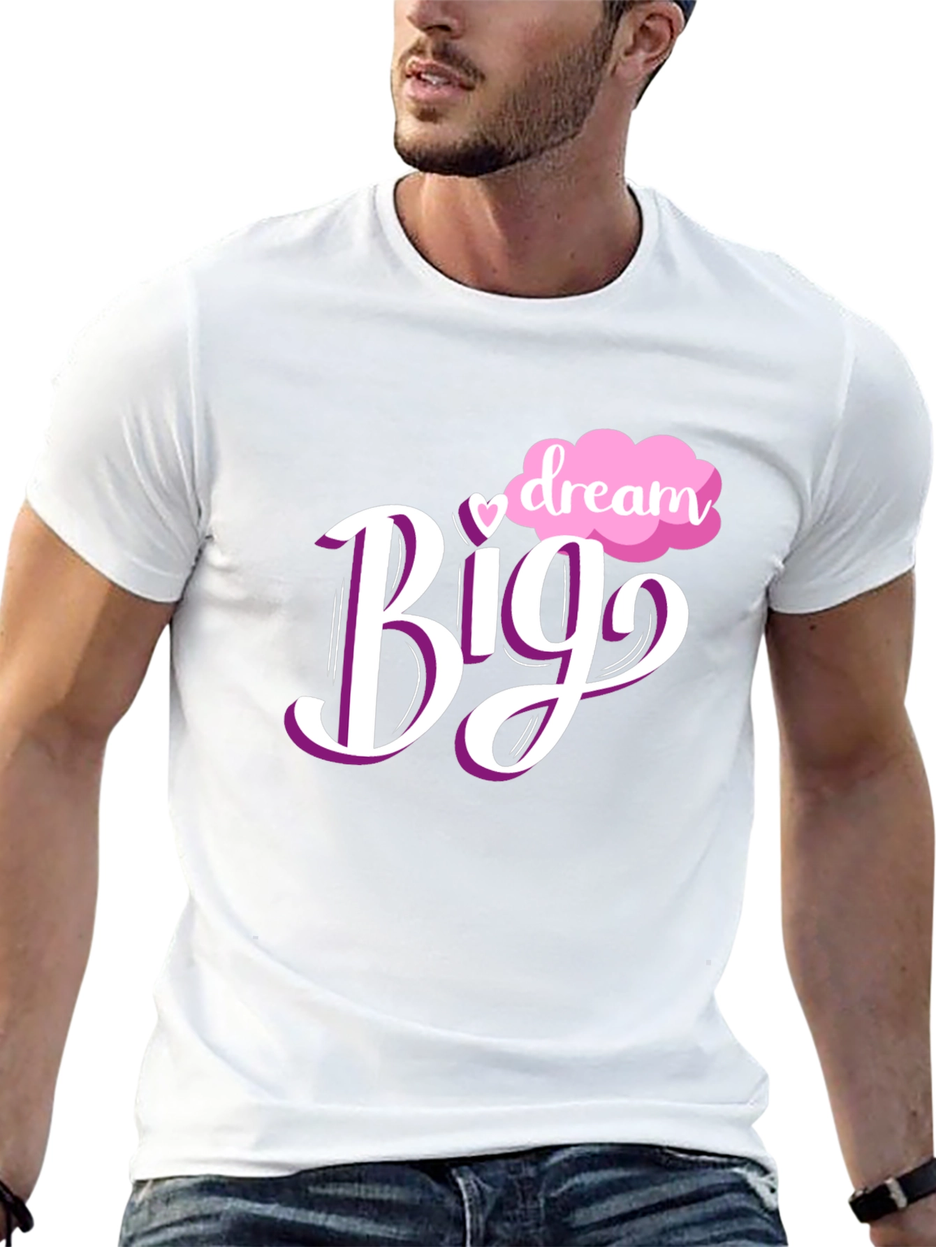 Black Dream Big Graphic Tee - Black Cotton Blend view 13