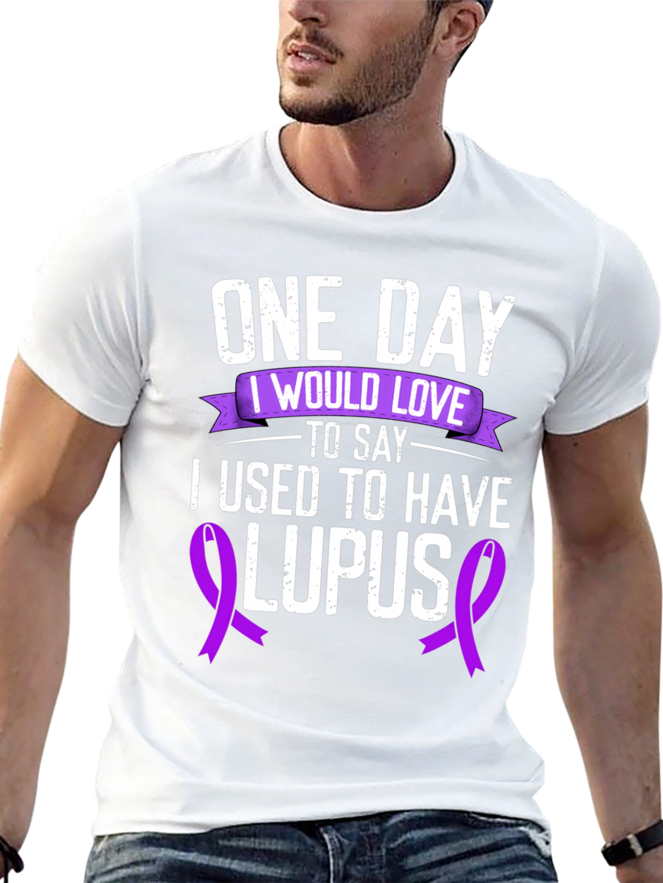 Black One Day I Would Love to Say I Used to Have Lupus T-Shirt view 13