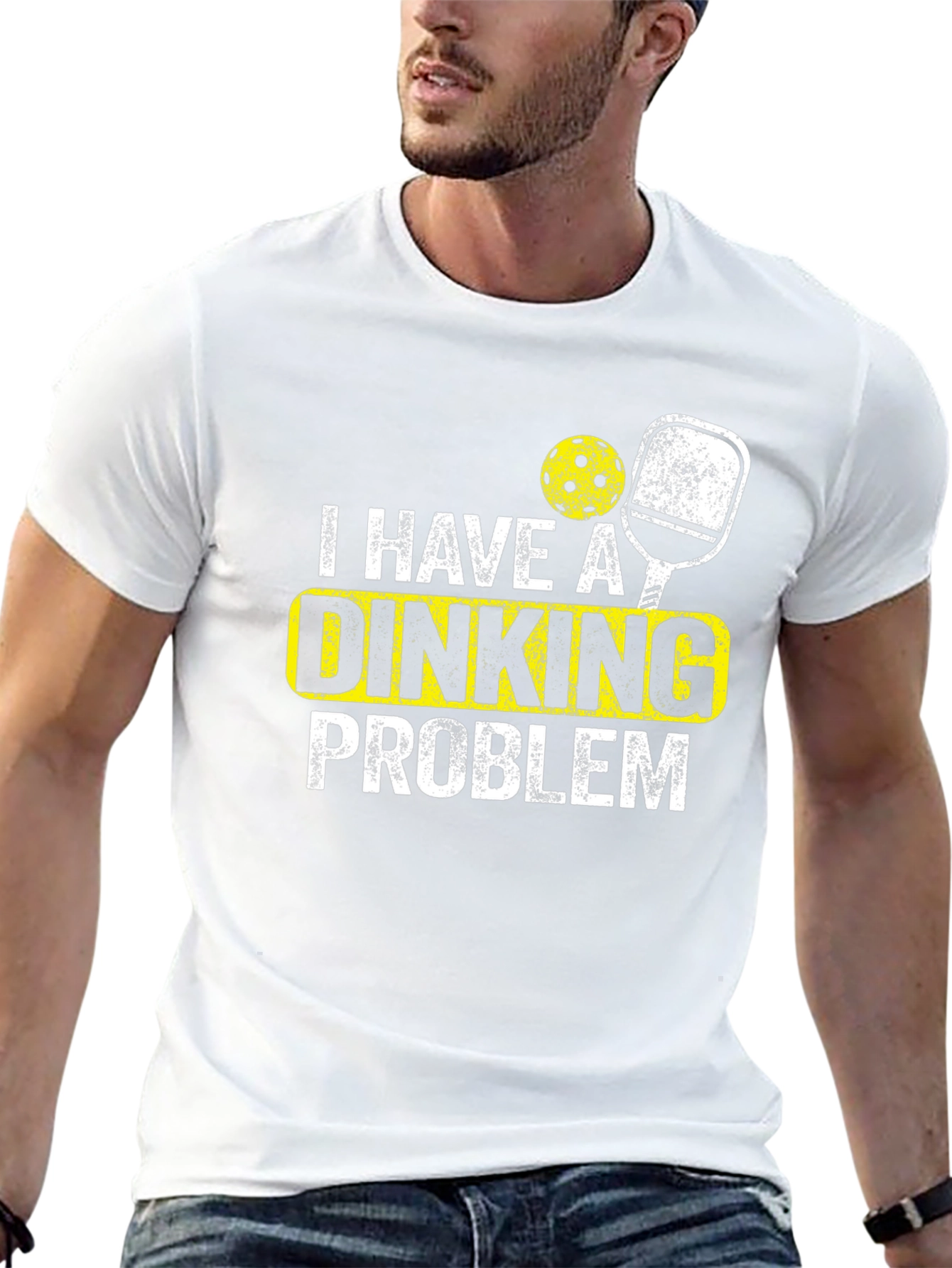 Black Dinking Problem Pickleball T-Shirt view 13