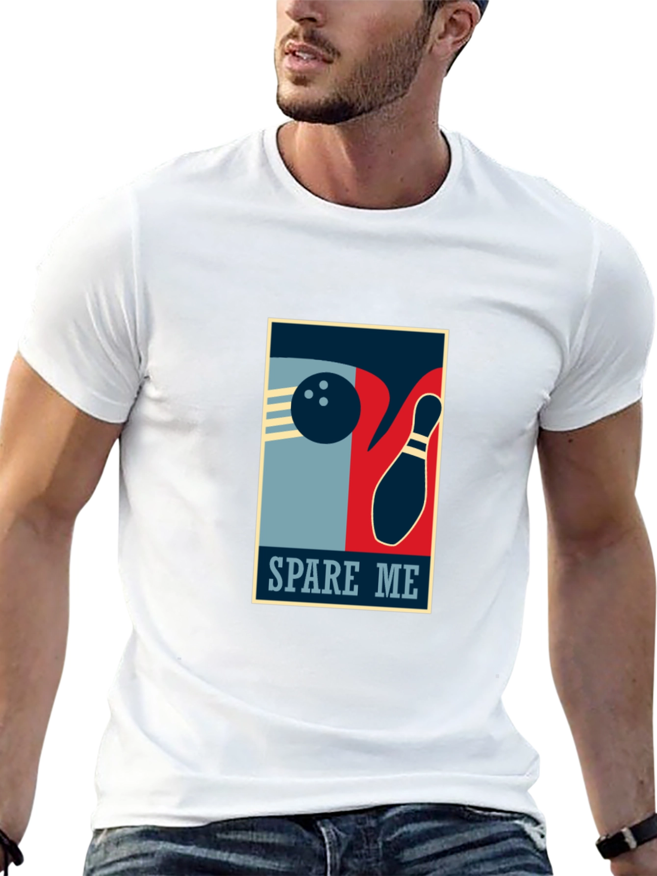 Black Spare Me Bowling Graphic T-Shirt - Black Cotton Tee view 13