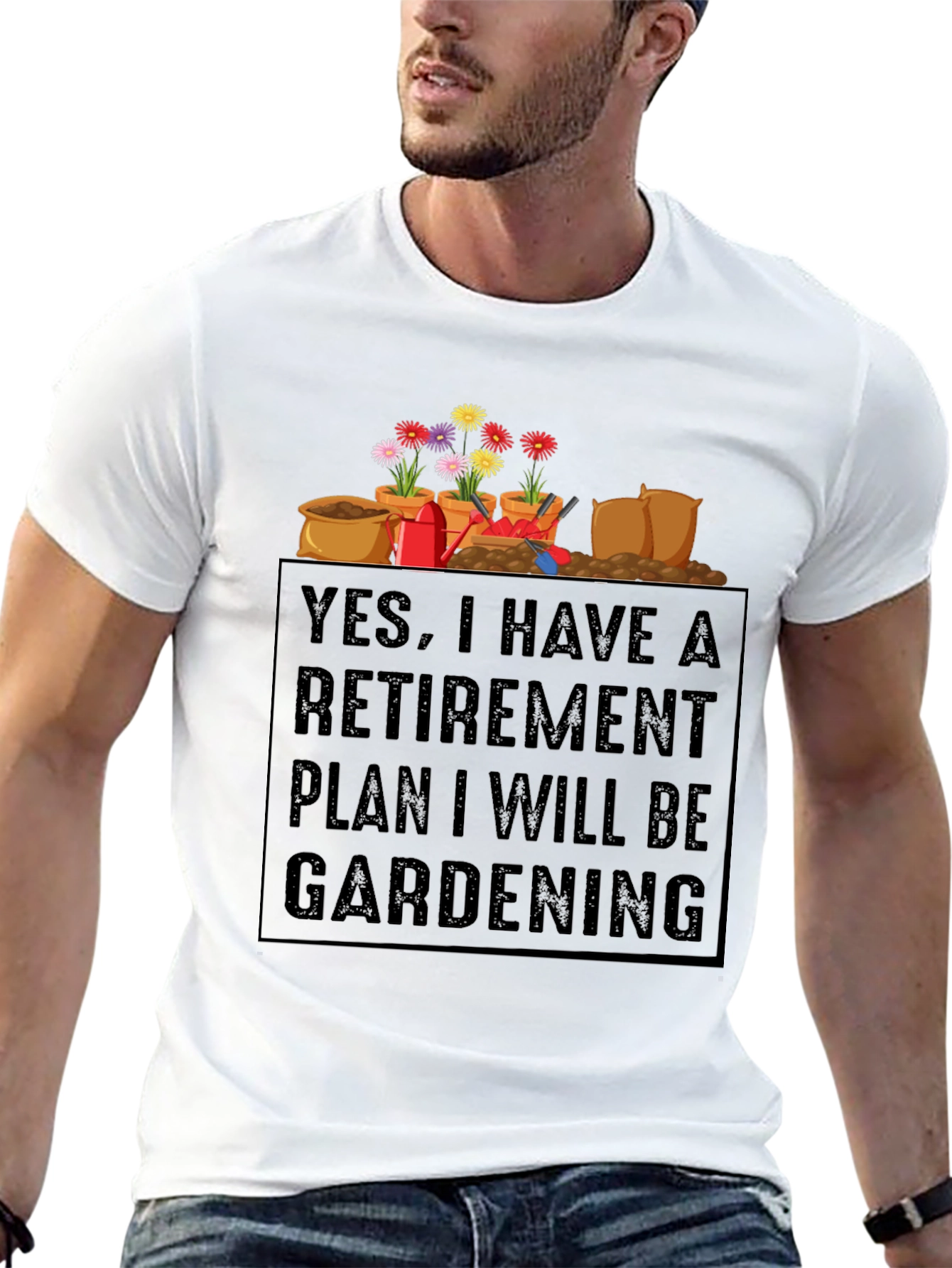Black Retirement Gardening Plan Graphic Tee view 13