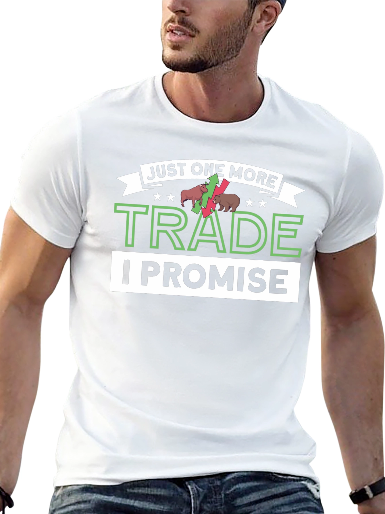 Black Just One More Trade T-Shirt - Stock Market Trader Apparel view 13