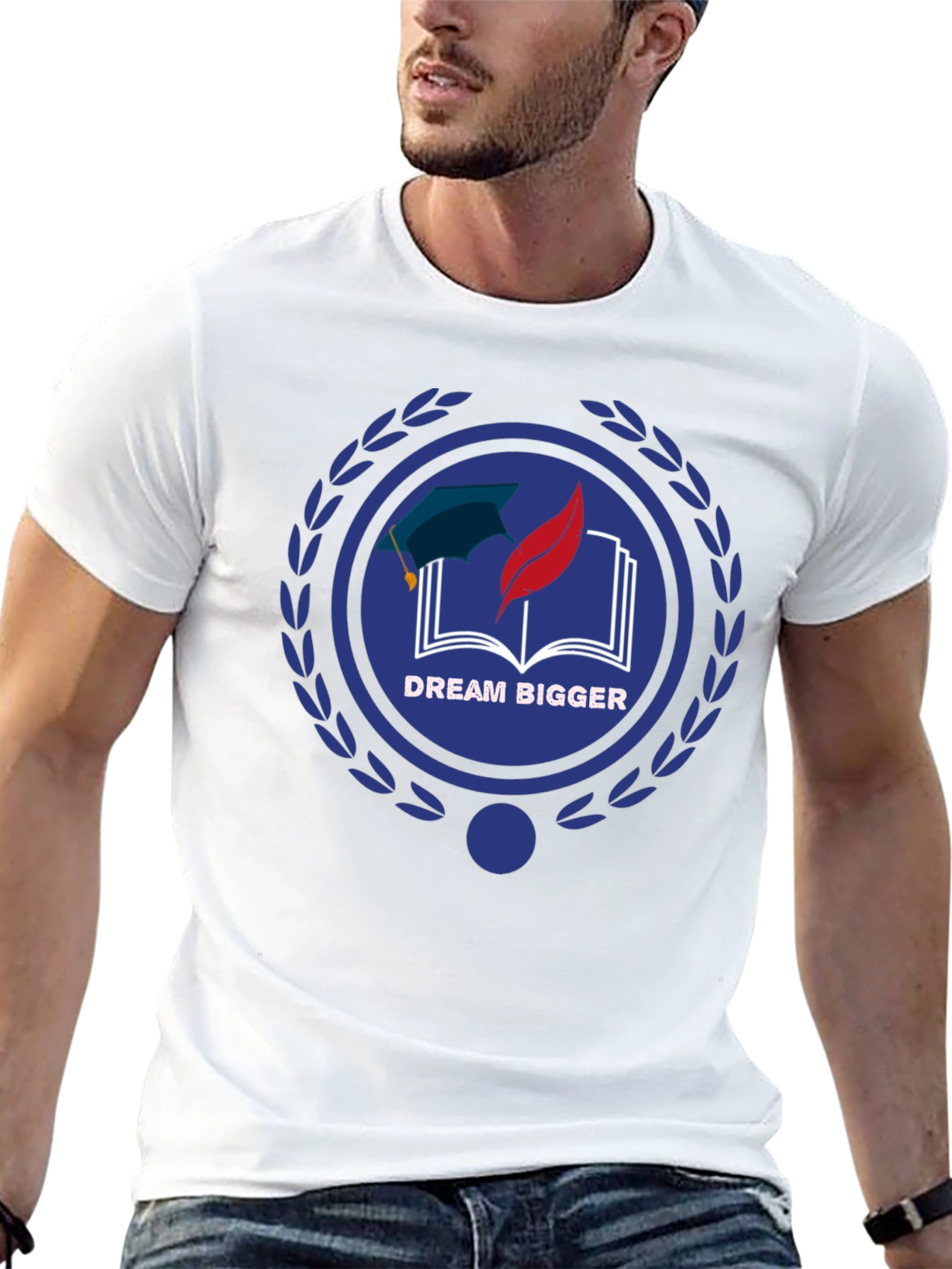 Black Dream Bigger Graphic Tee - Black Cotton T-Shirt view 13