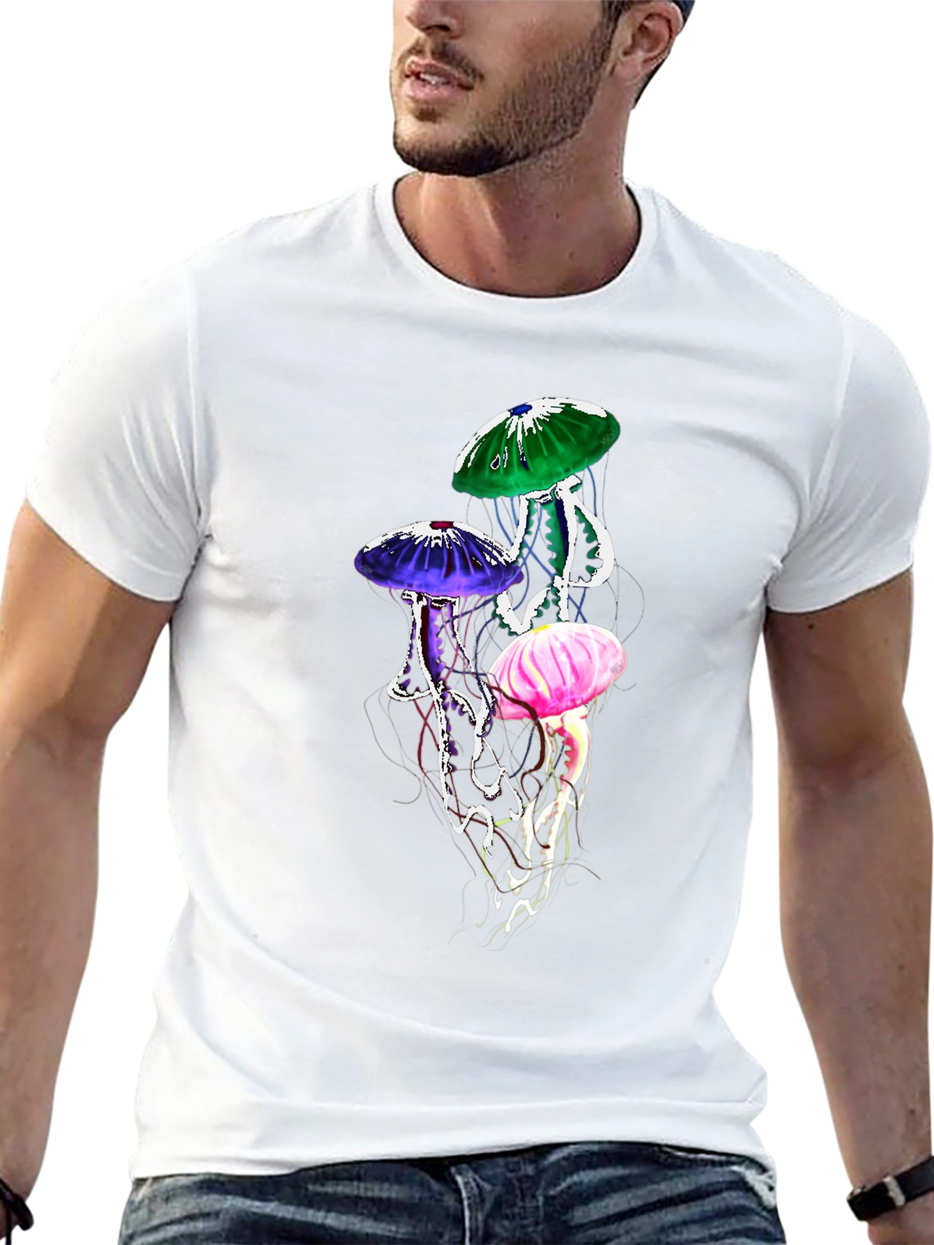Black Jellyfish Graphic Tee - Unique Design view 13