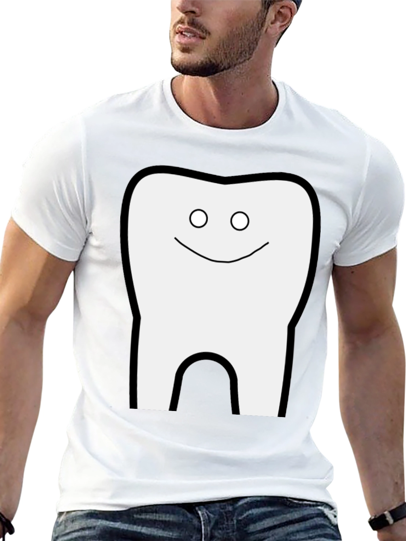 Black Funny Tooth Graphic Black T-Shirt view 13