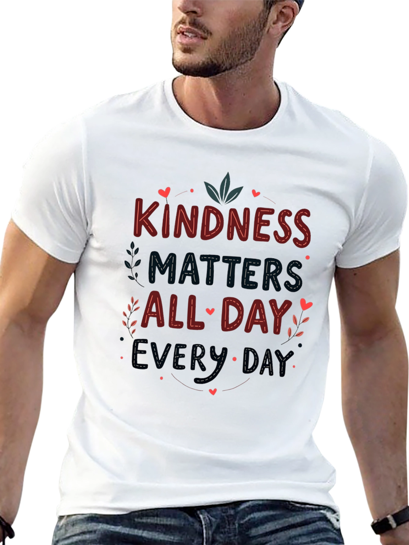 Black Kindness Matters Graphic T-Shirt view 13