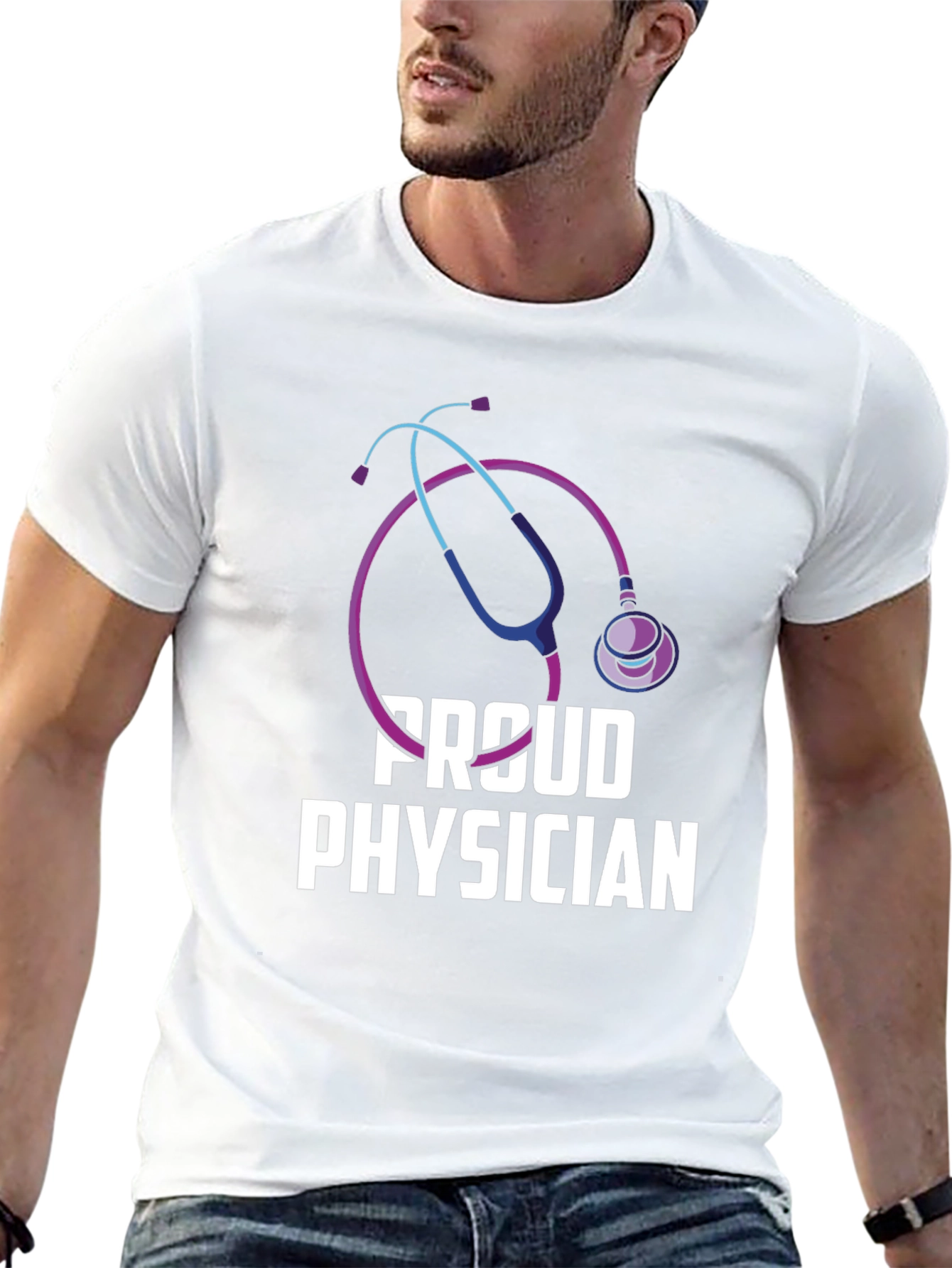 Black Proud Physician Black T-Shirt view 13