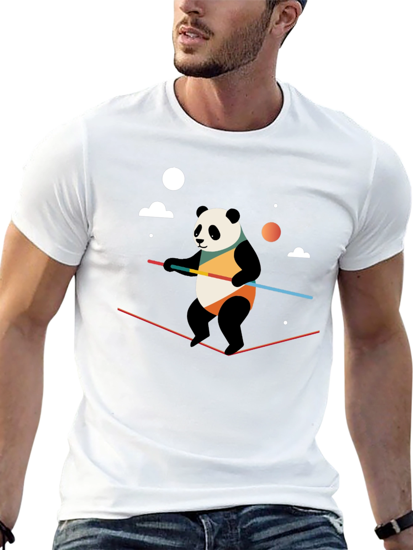 Black Panda Tightrope Walker Graphic Tee view 13