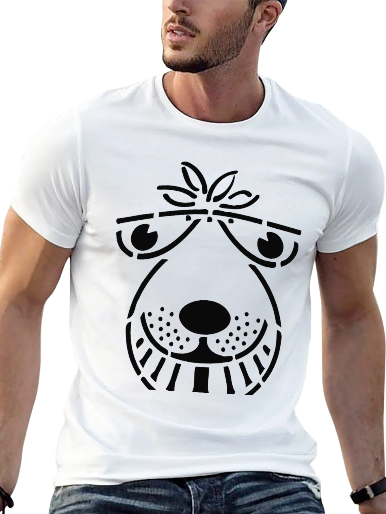 Black Funny Muppet Inspired Dog Tee view 13