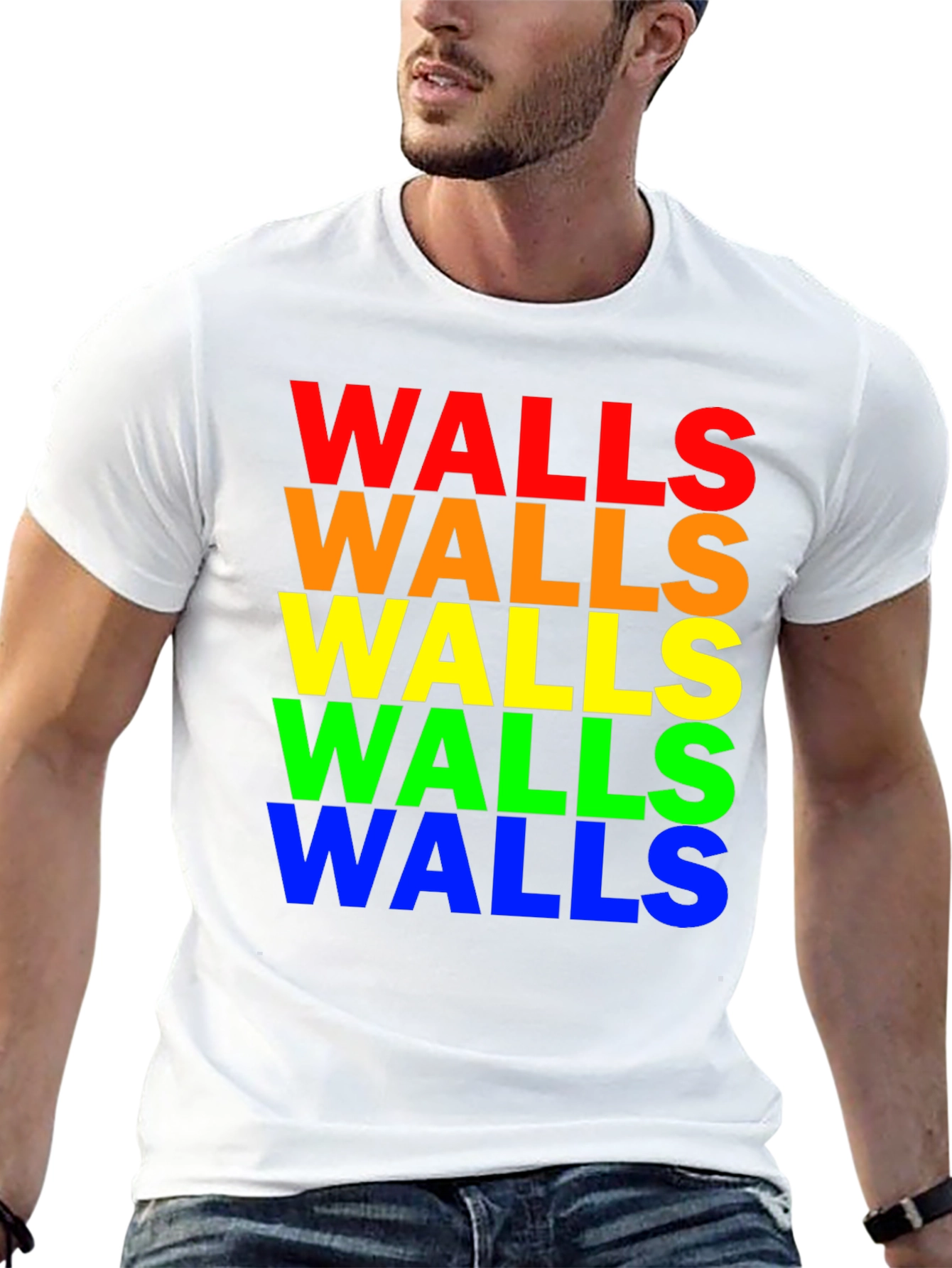 Black Rainbow "Walls" Graphic T-Shirt view 13