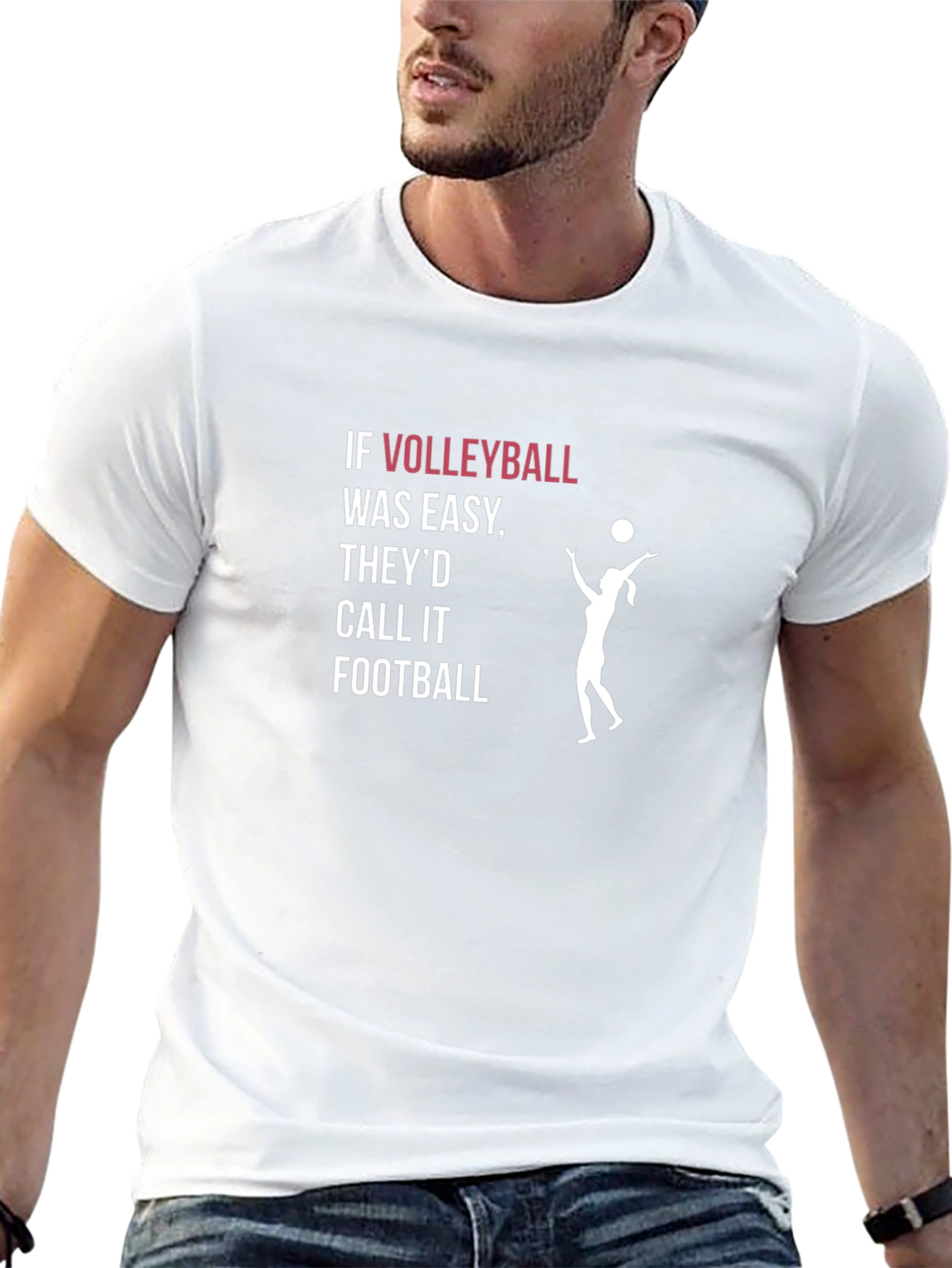 Black Volleyball Graphic T-Shirt - Funny Sports Tee view 13