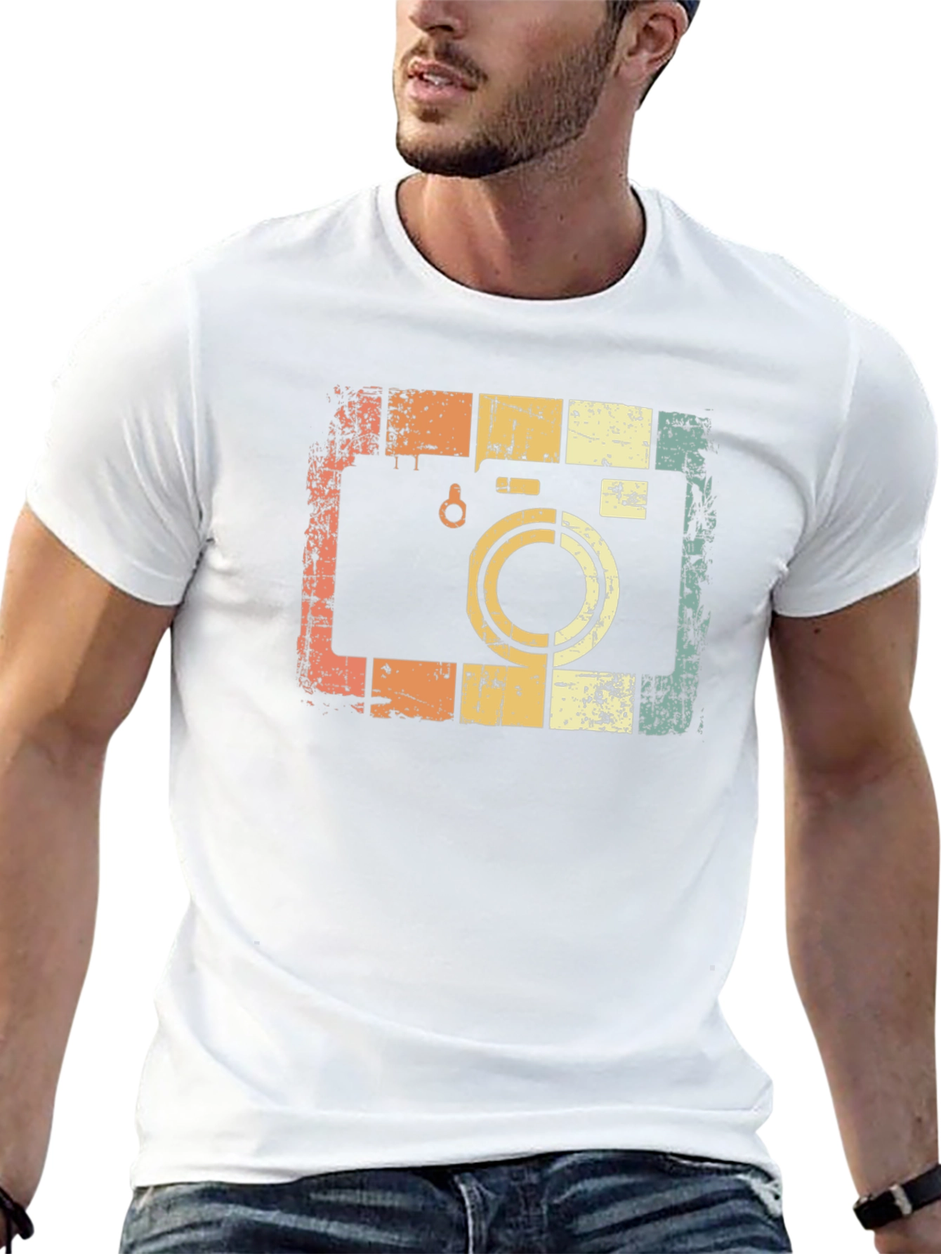 Black Retro Camera Graphic T-Shirt - Vintage Style Tee view 13