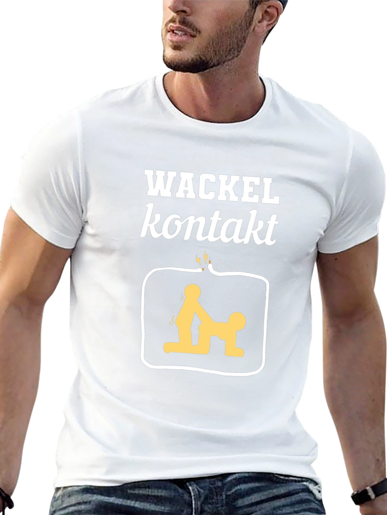 Black Wackel Kontakt T-Shirt - Graphic Tee Novelty view 13