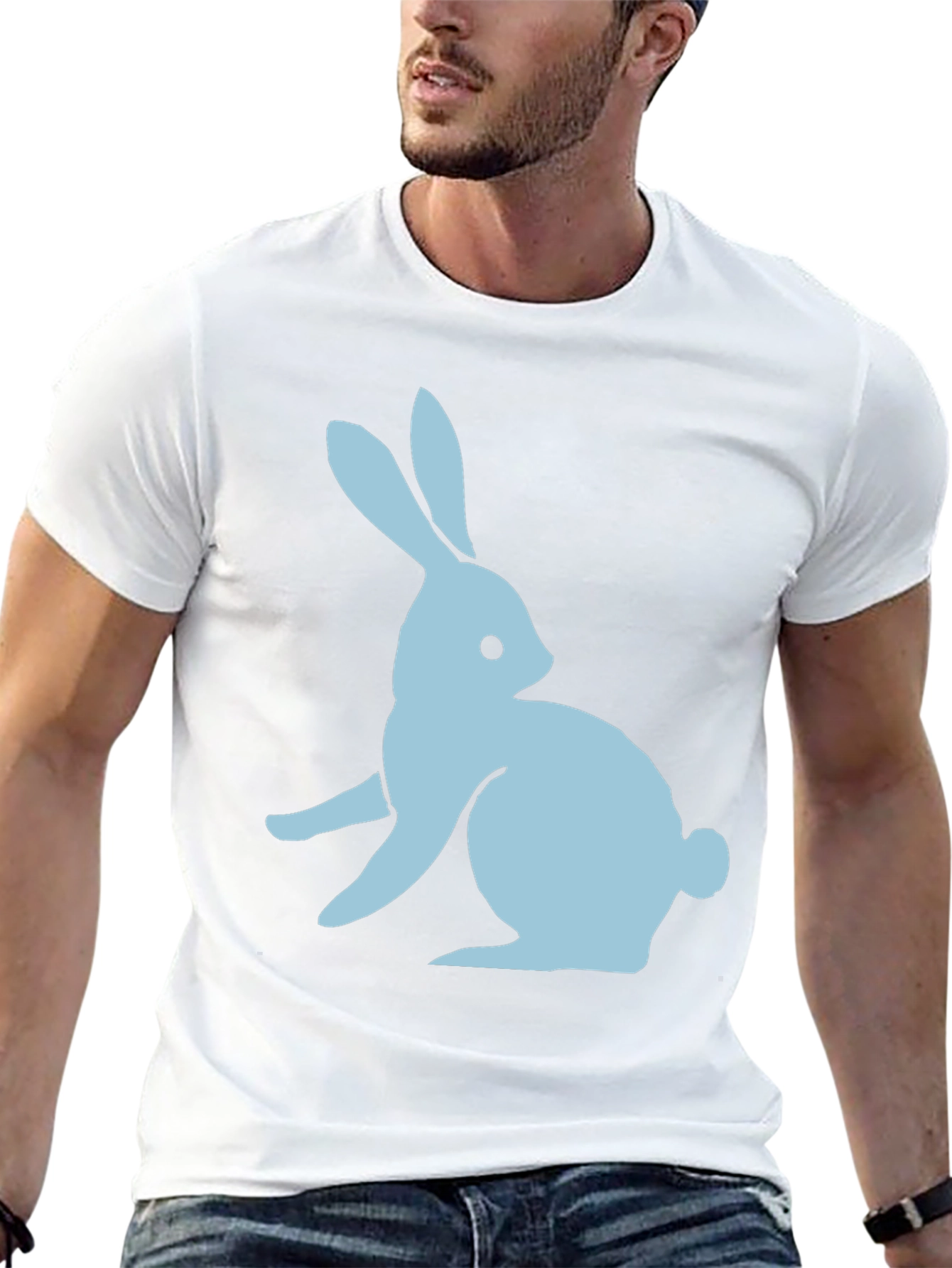 Black Bunny Graphic Tee - Soft Cotton Casual Wear view 13
