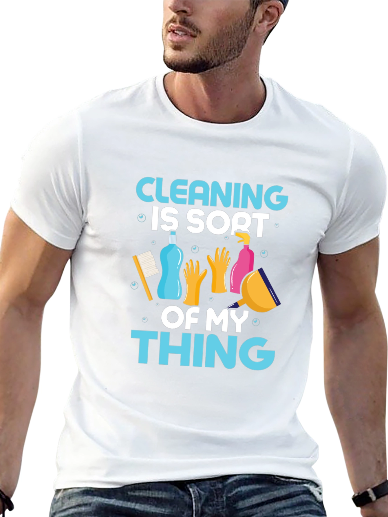 Black Cleaning is Sort of My Thing T-Shirt view 13