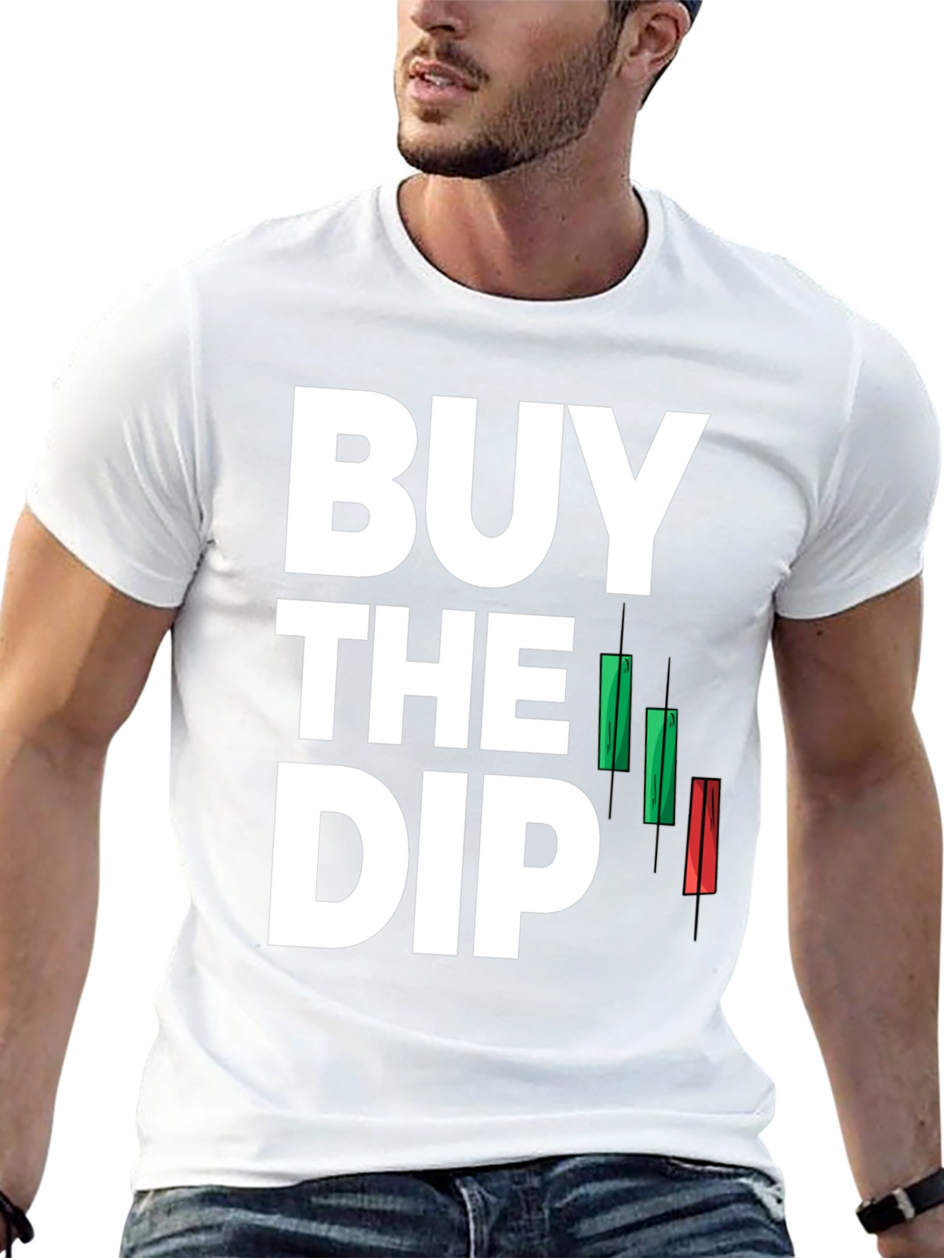 Black Buy the Dip T-Shirt - Stock Market Investor Tee view 13