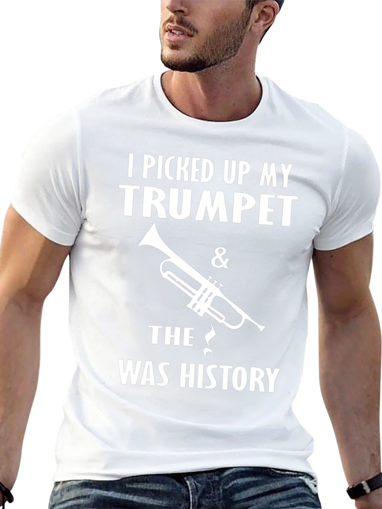 Black Trumpet History Black T-Shirt view 13