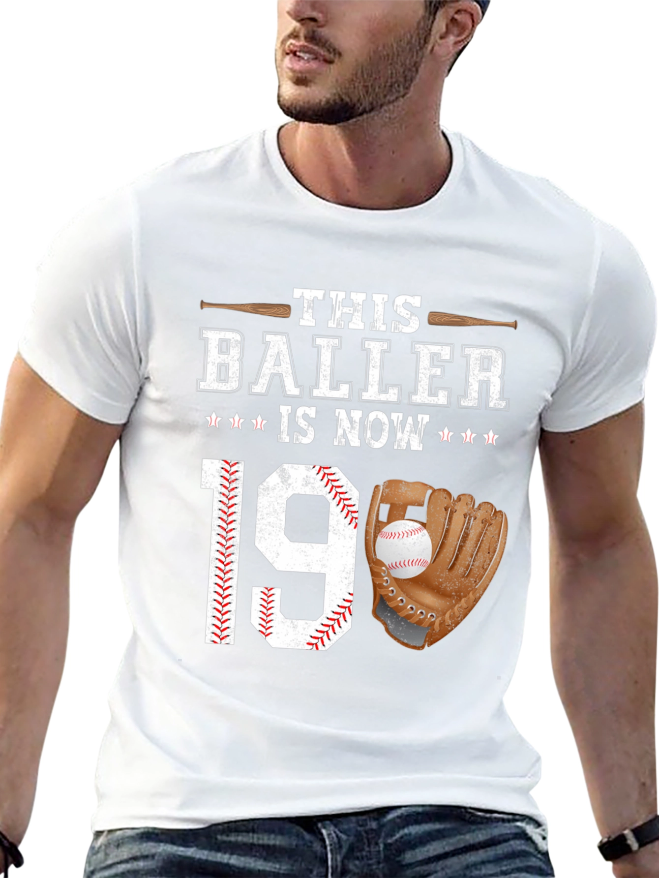Black Baller 19th Birthday T-Shirt Baseball Lover view 13