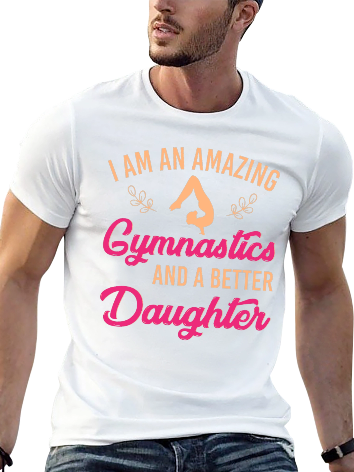 Black Amazing Gymnastics Daughter Graphic Tee view 13