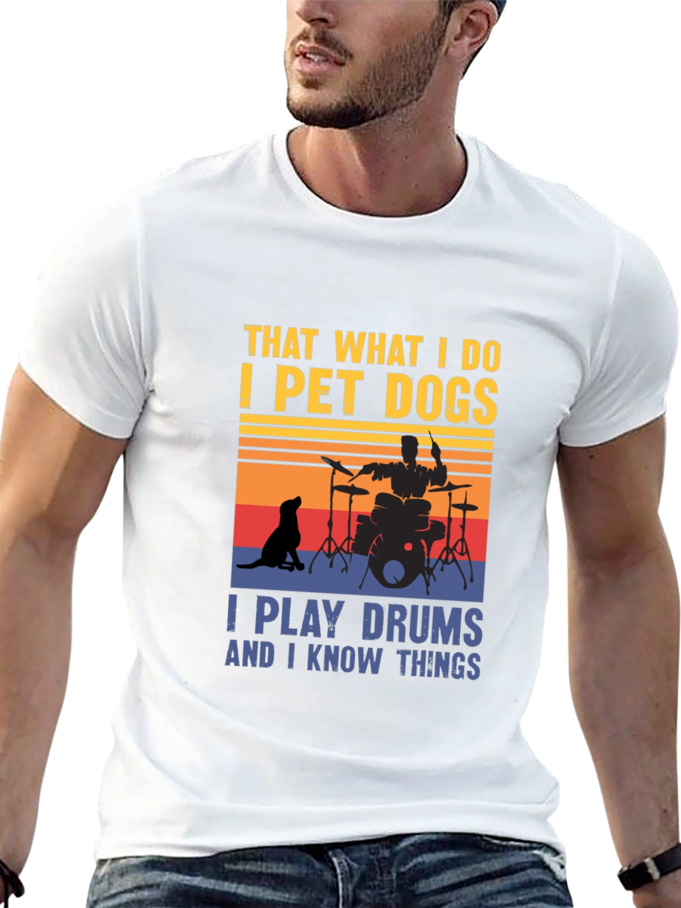 Black Pet Dogs & Drums T-Shirt view 13