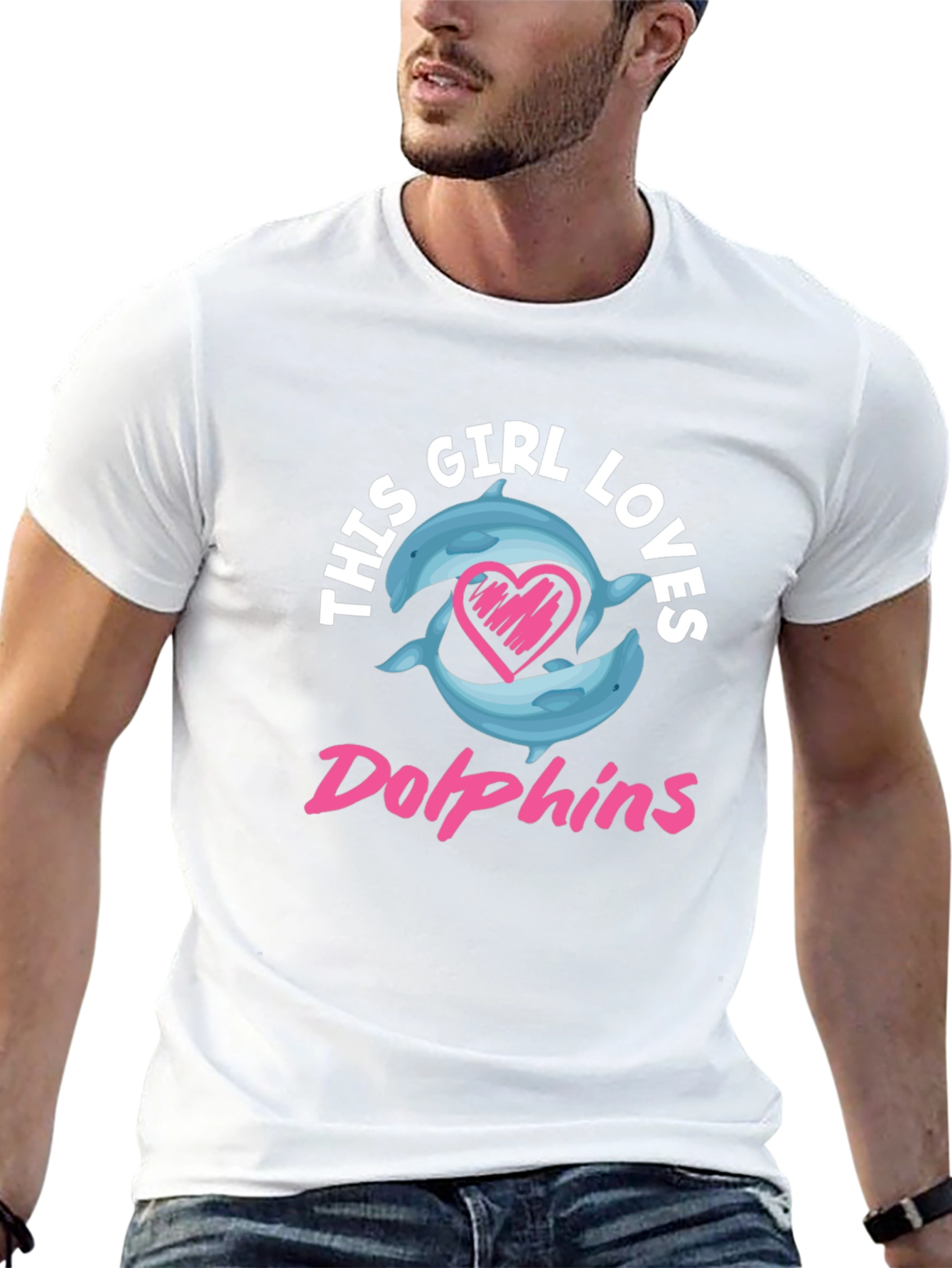 Black Girl Loves Dolphins T-Shirt - Graphic Tee view 13