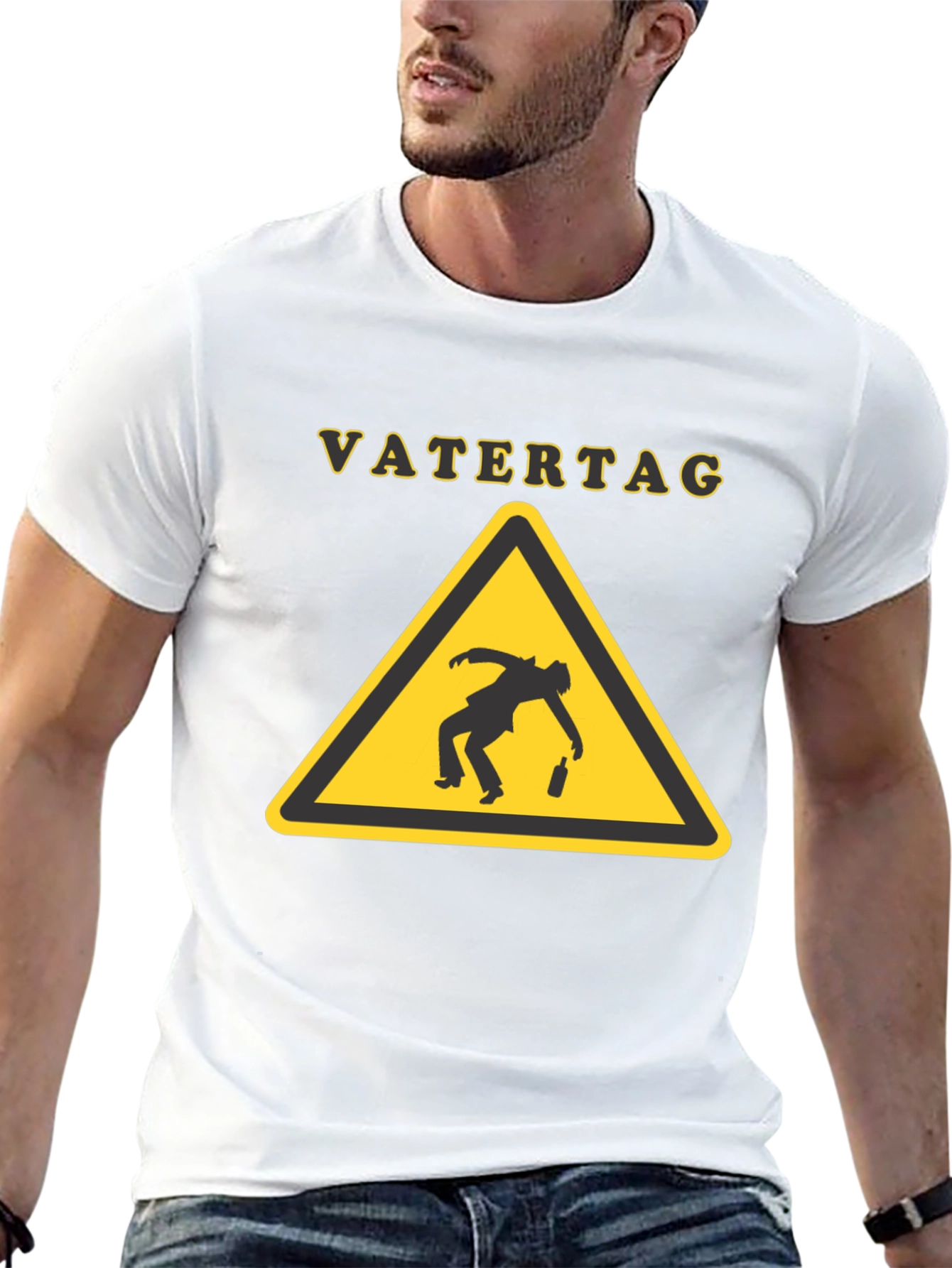 Black Vatertag Warning T-Shirt view 13