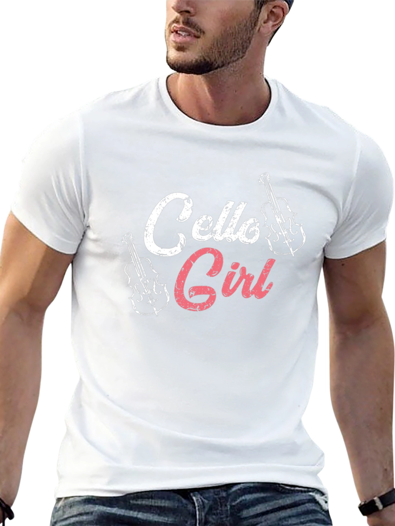 Black Cello Girl T-Shirt - Musical Instrument Tee view 13