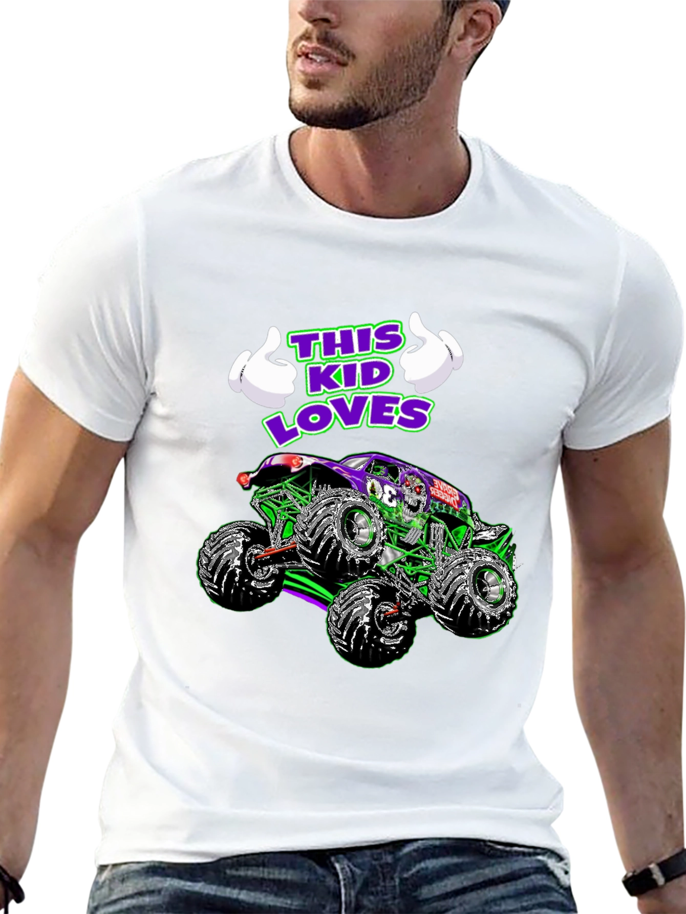 Black This Kid Loves Monster Trucks T-Shirt view 13