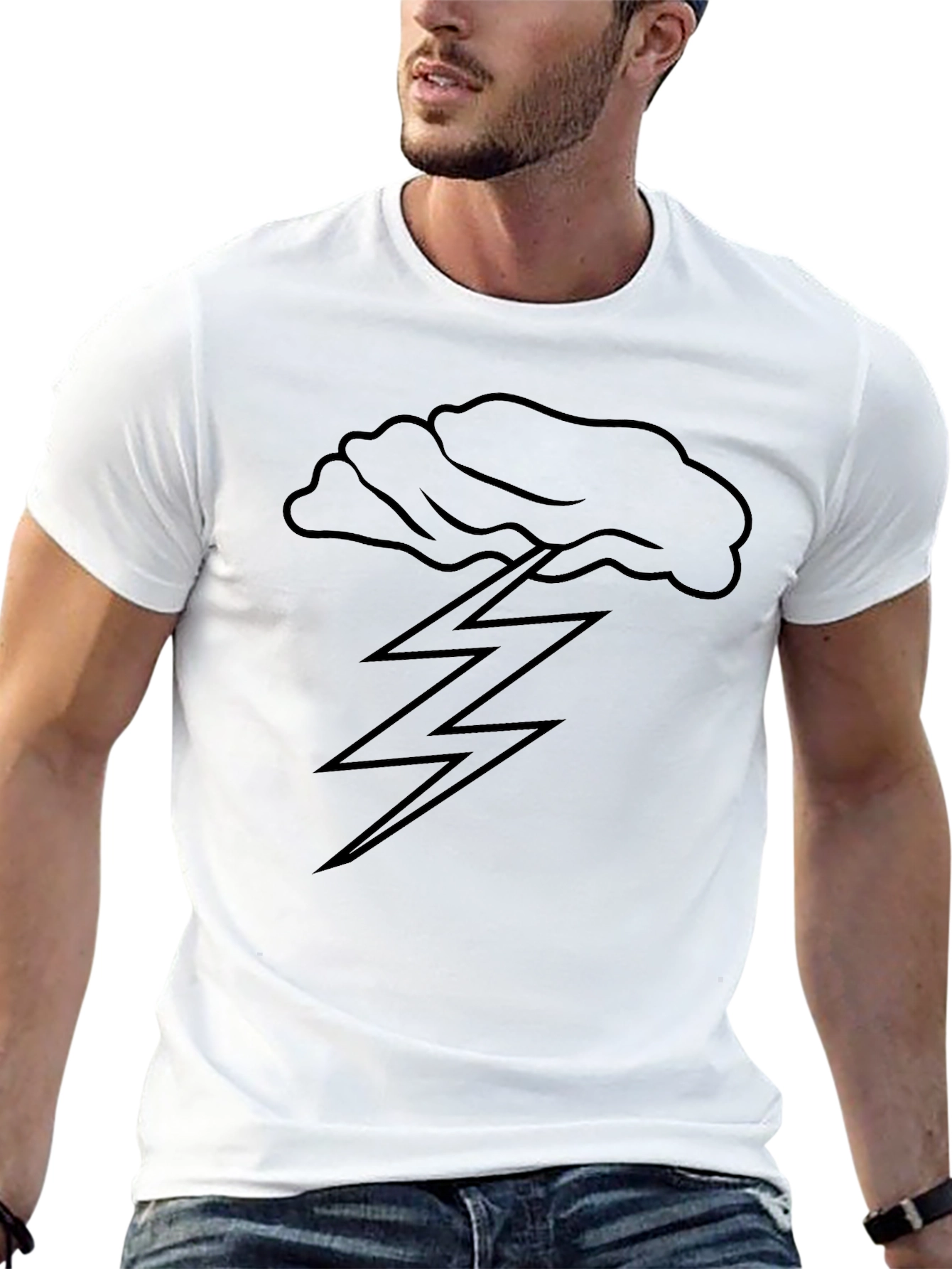 Black Stormy Weather Graphic Tee - Men's Black T-Shirt view 13