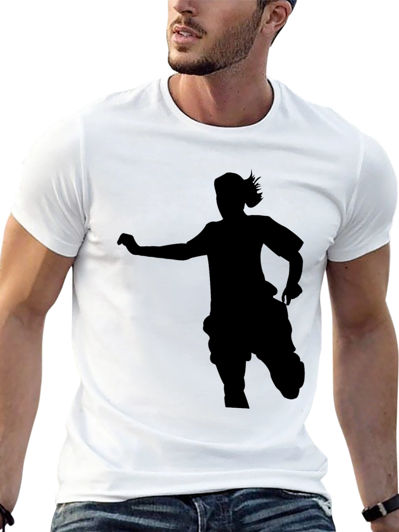 Black Silhouette Figure Black T-Shirt view 13