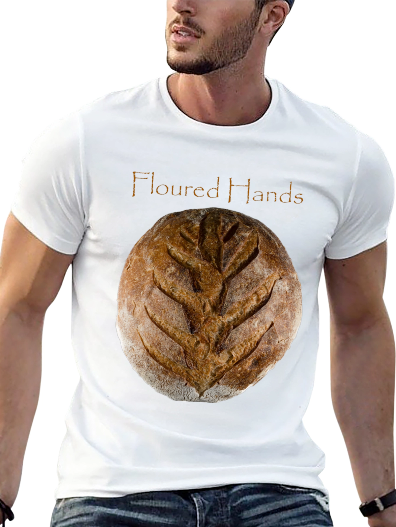 Black Floured Hands Bread T-Shirt view 13