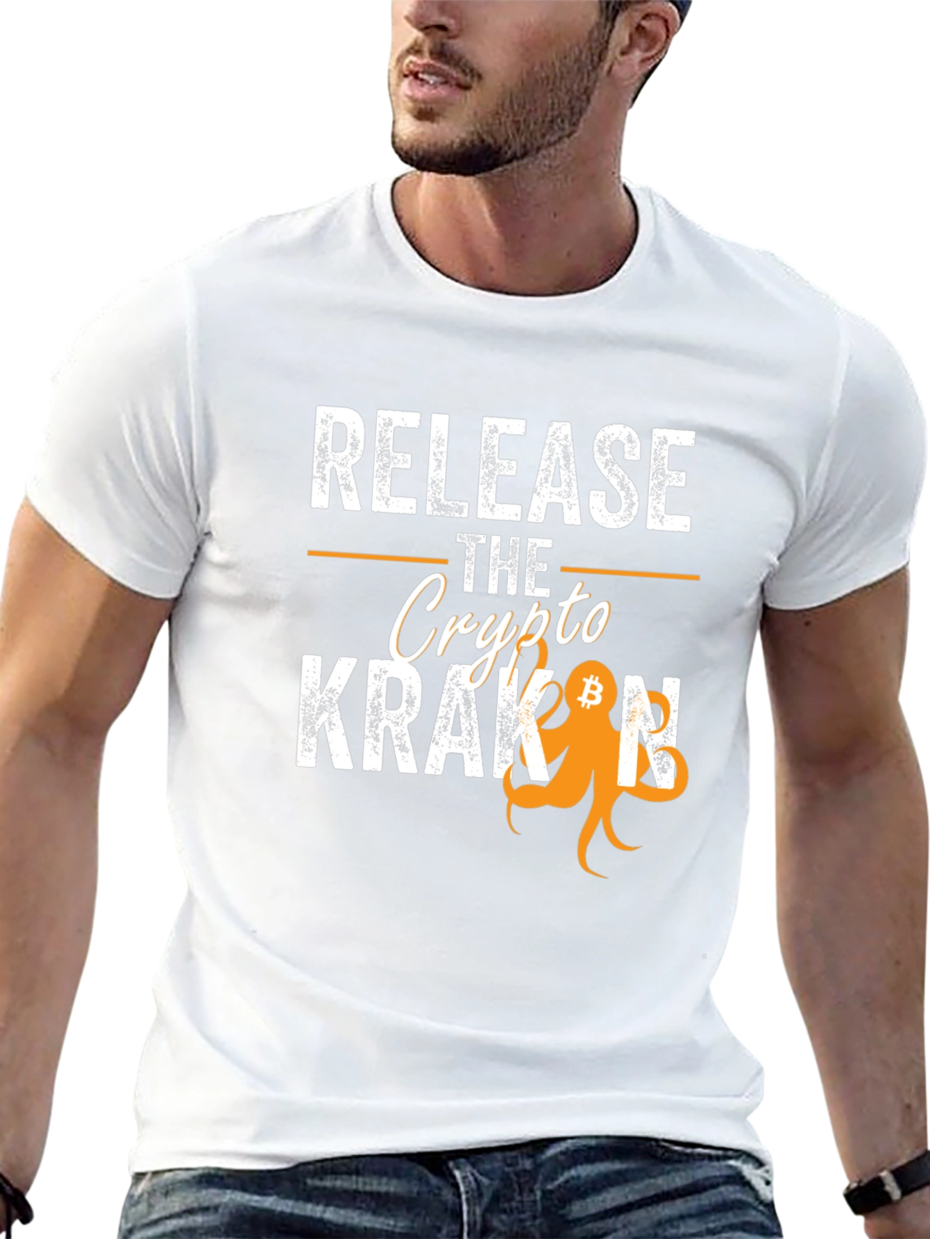 Black Release The Crypto Kraken Bitcoin T-Shirt view 13
